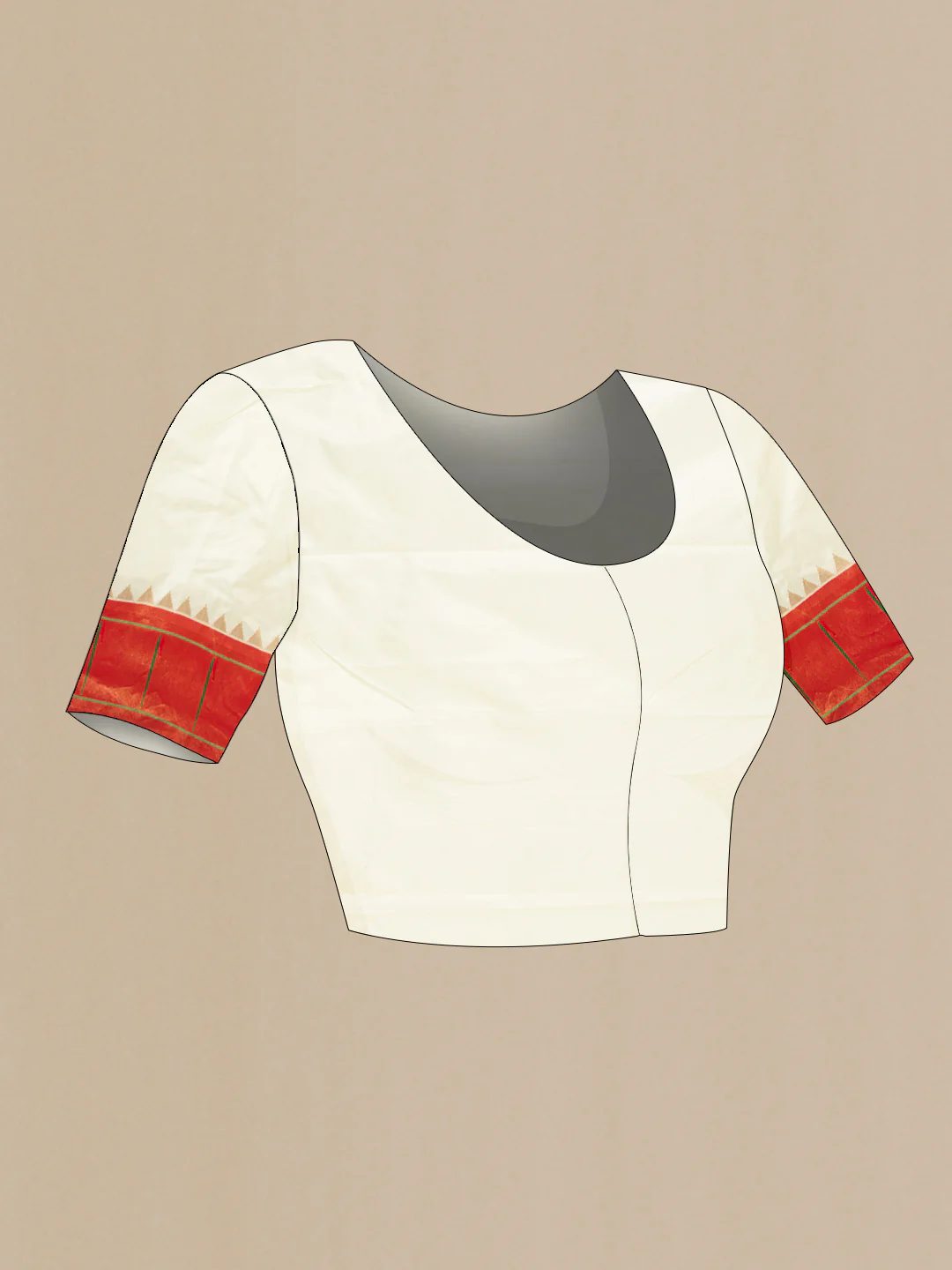 Off White Paithani Silk Saree - Image 5
