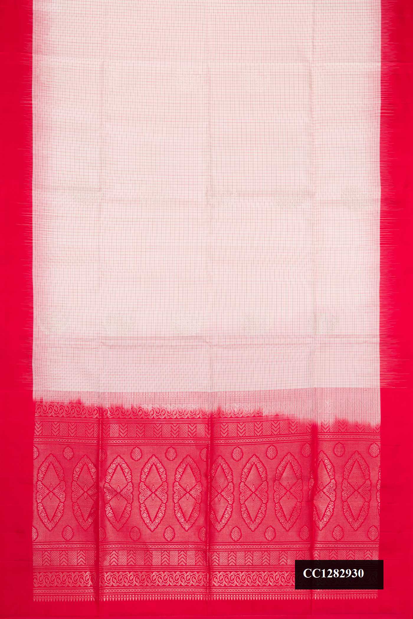 Off White Dual Tone Soft Silk Saree