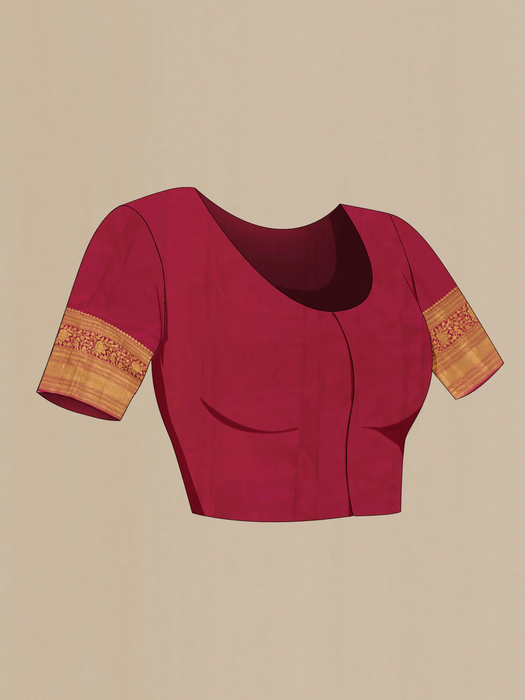 Off White Kanjivaram Silk Saree - Image 2