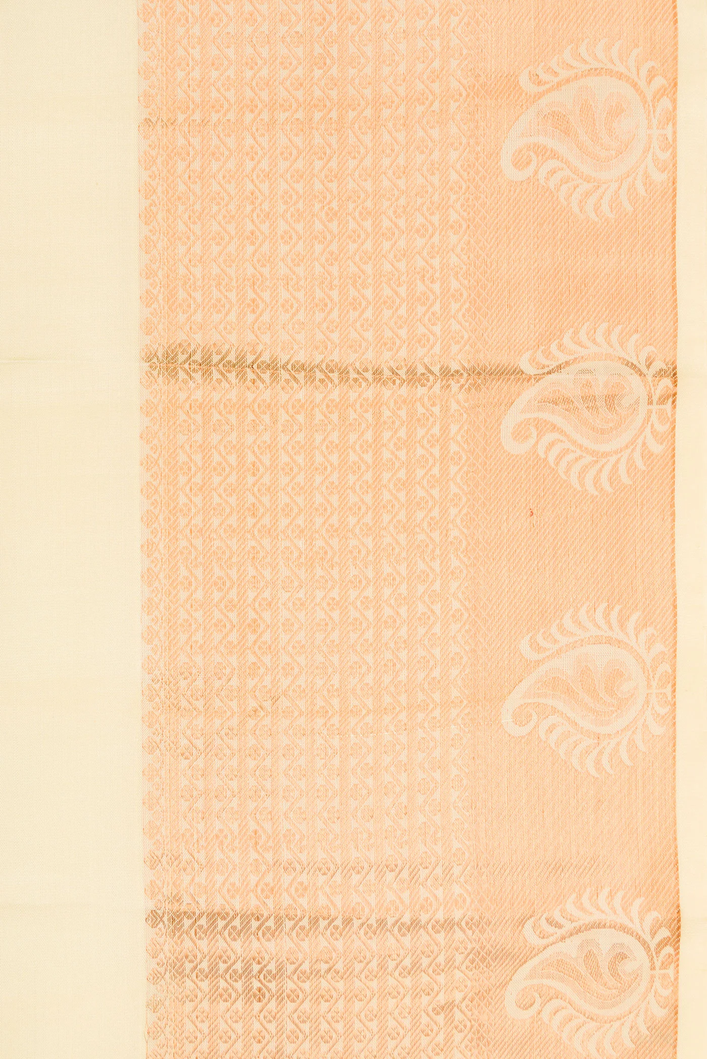 Off White Kanjivaram Silk Saree - Image 3