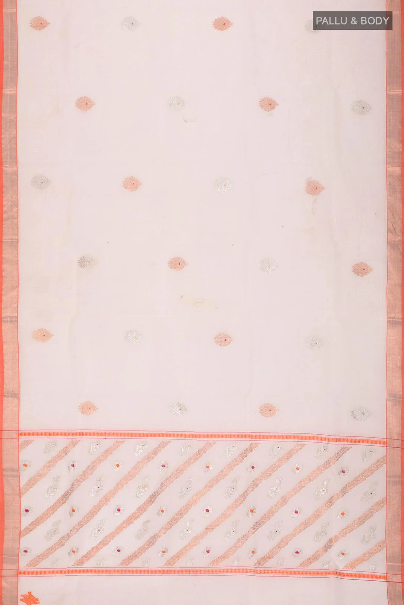 Off White Kota Silk Saree - Image 4