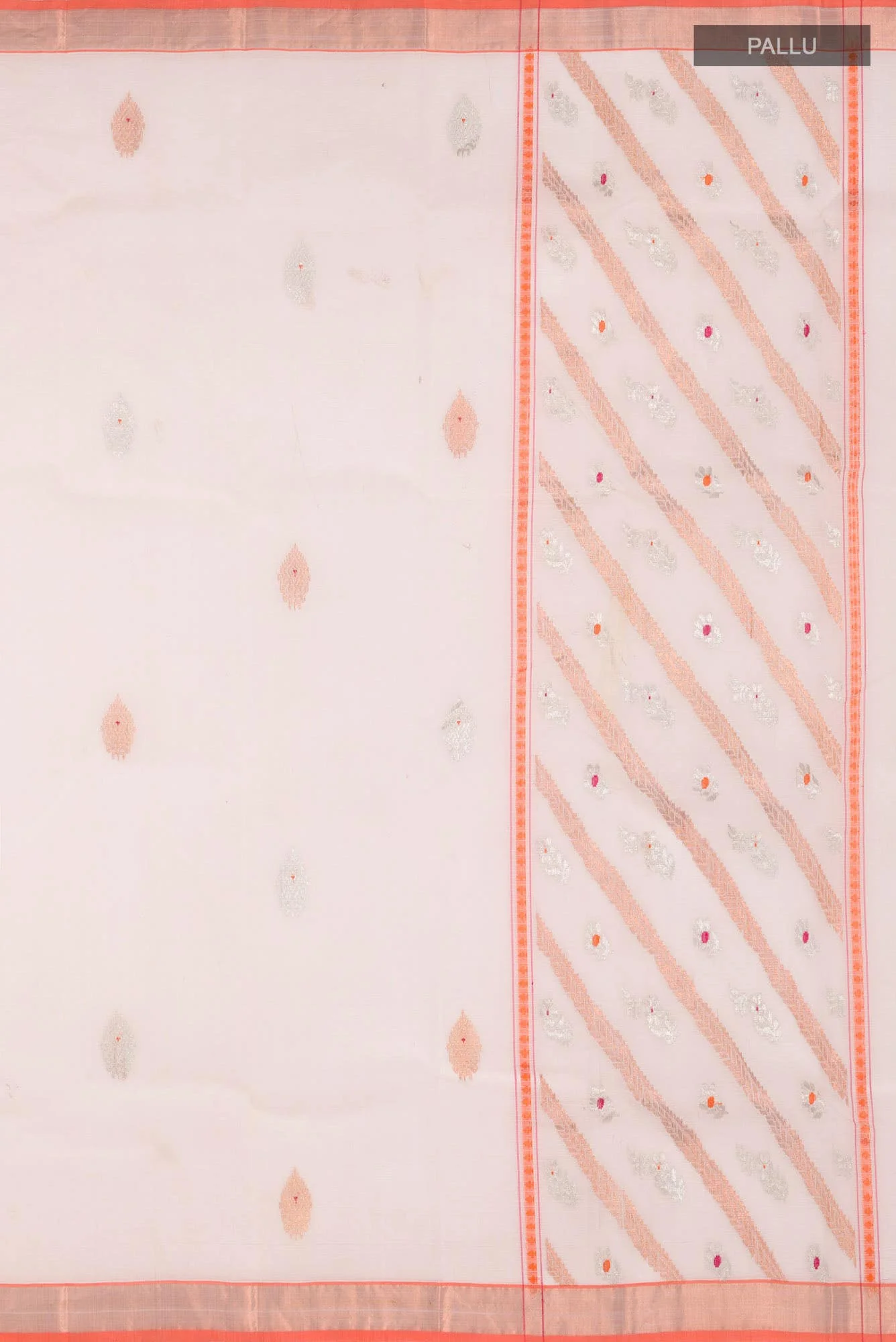 Off White Kota Silk Saree - Image 5