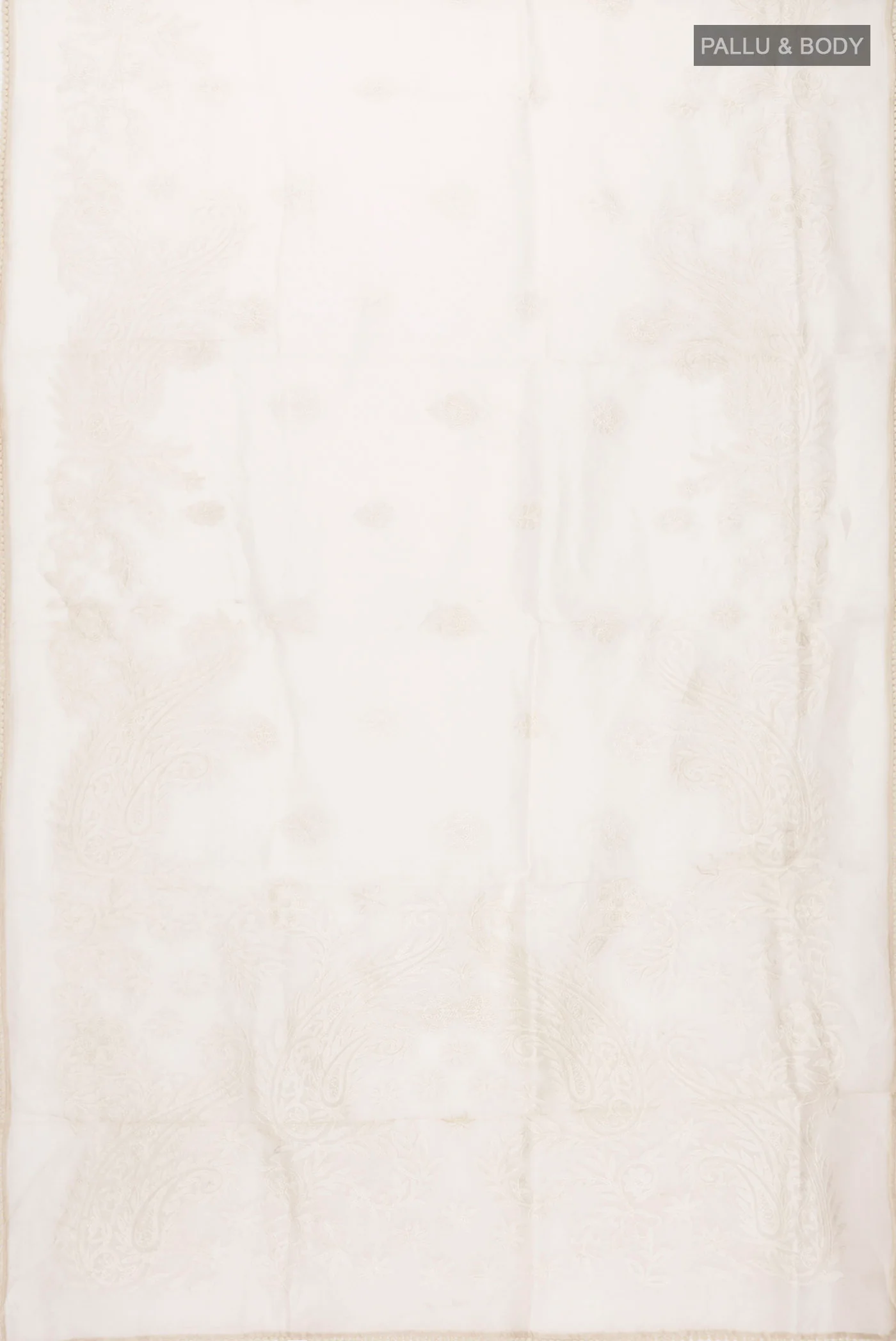 Off White Organza Silk Saree - Image 5