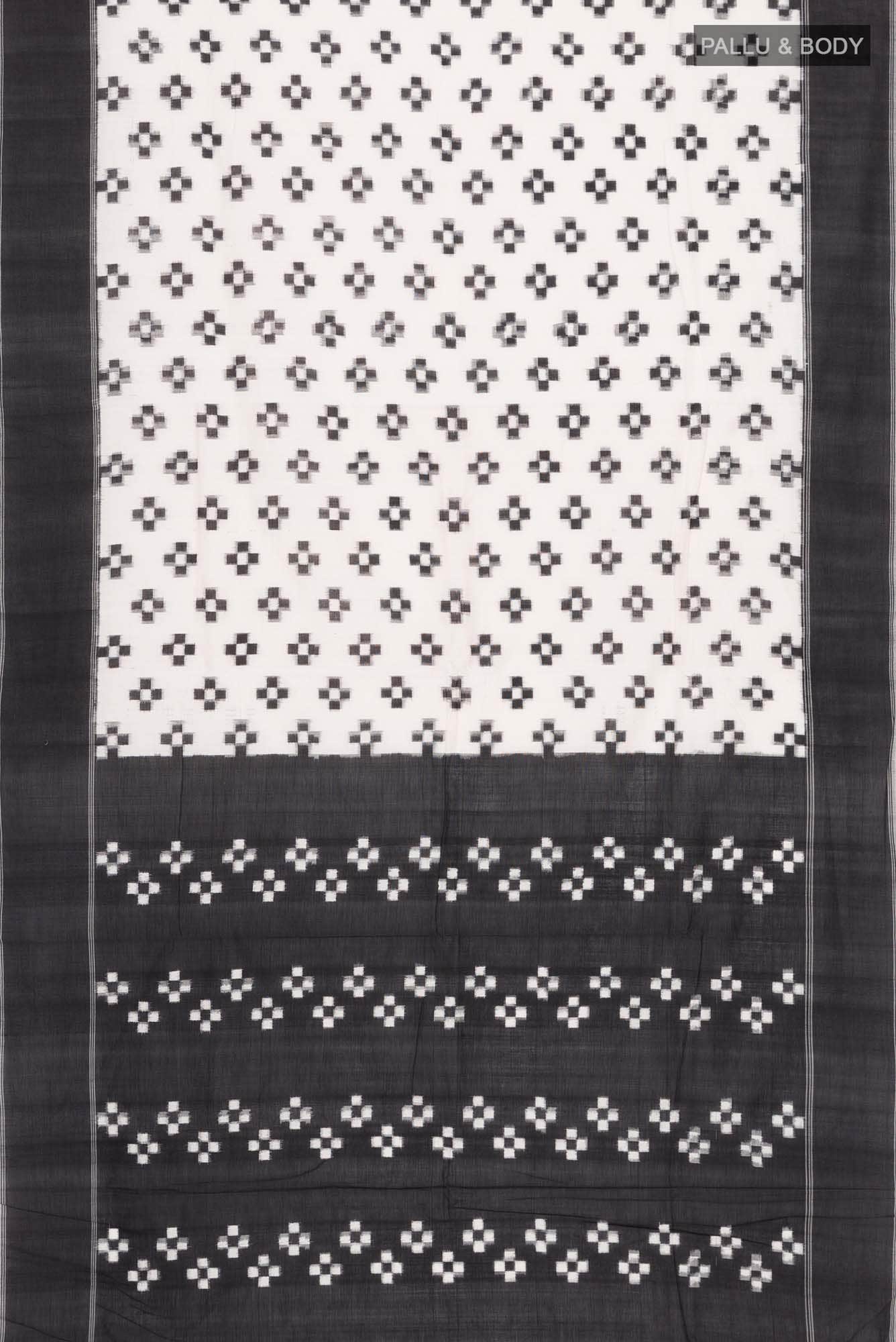Off White Orissa Cotton Saree - Image 3