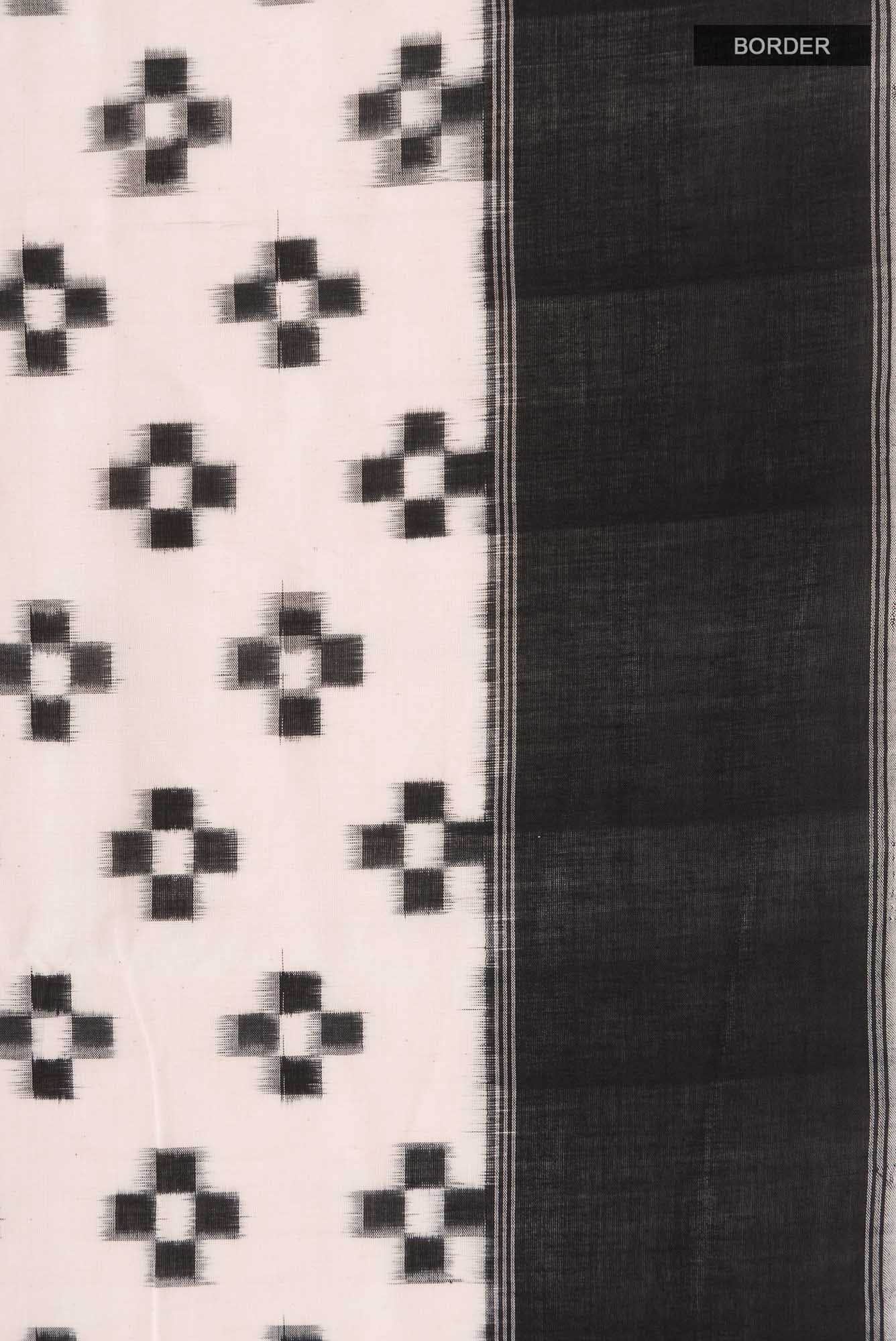 Off White Orissa Cotton Saree - Image 4