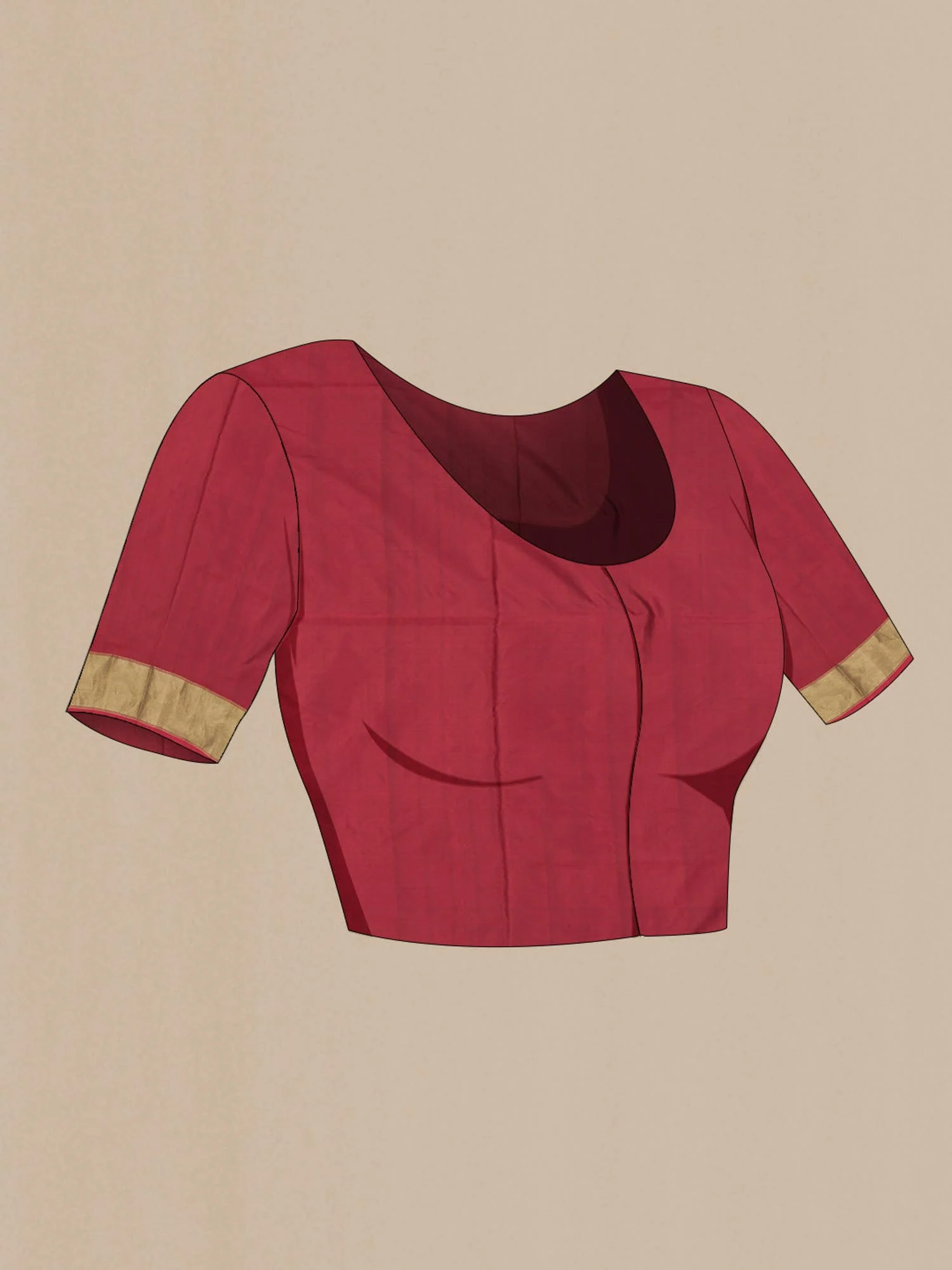Off White Pochampally Silk Saree - Image 6