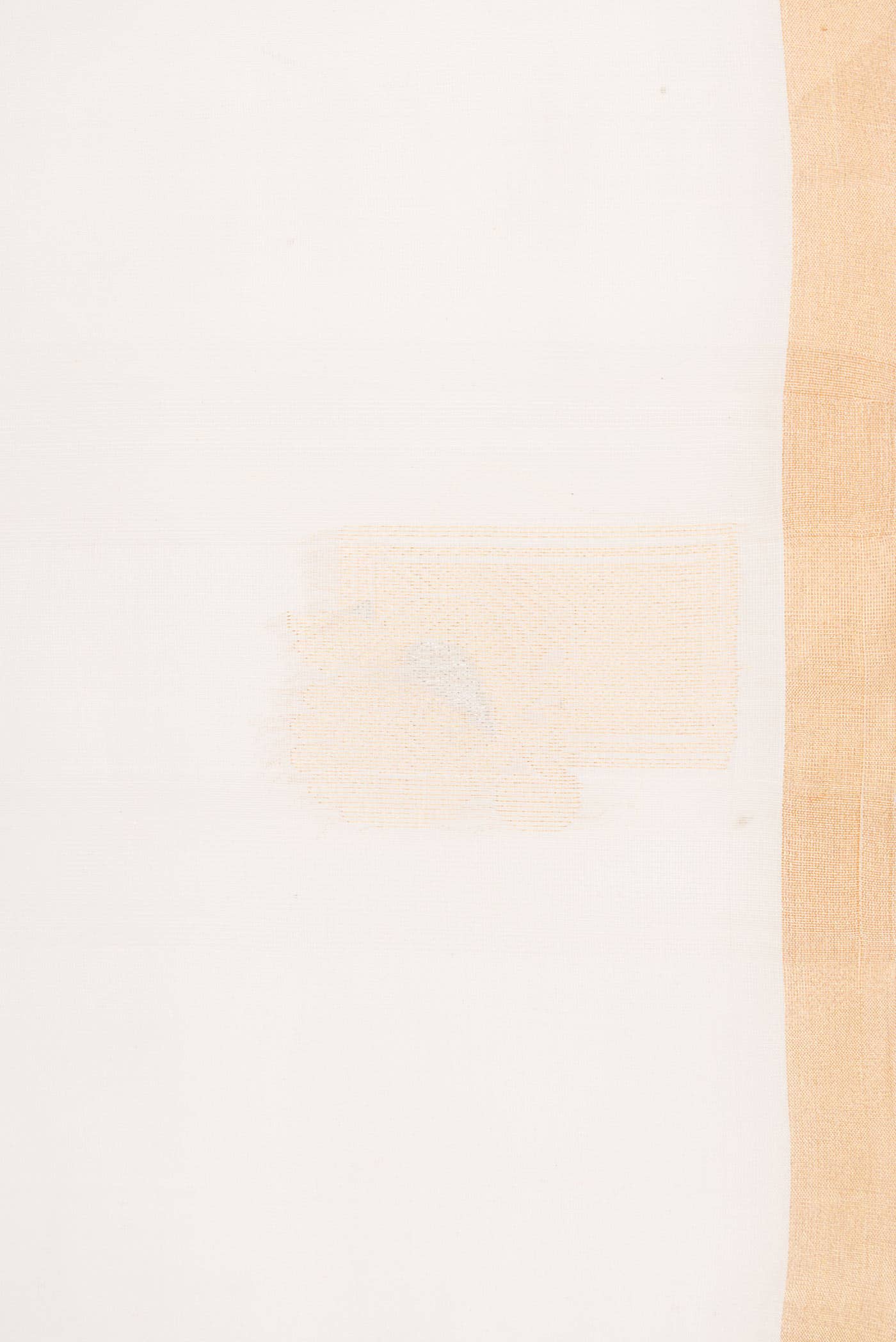 Off White Silk Cotton Saree - Image 3