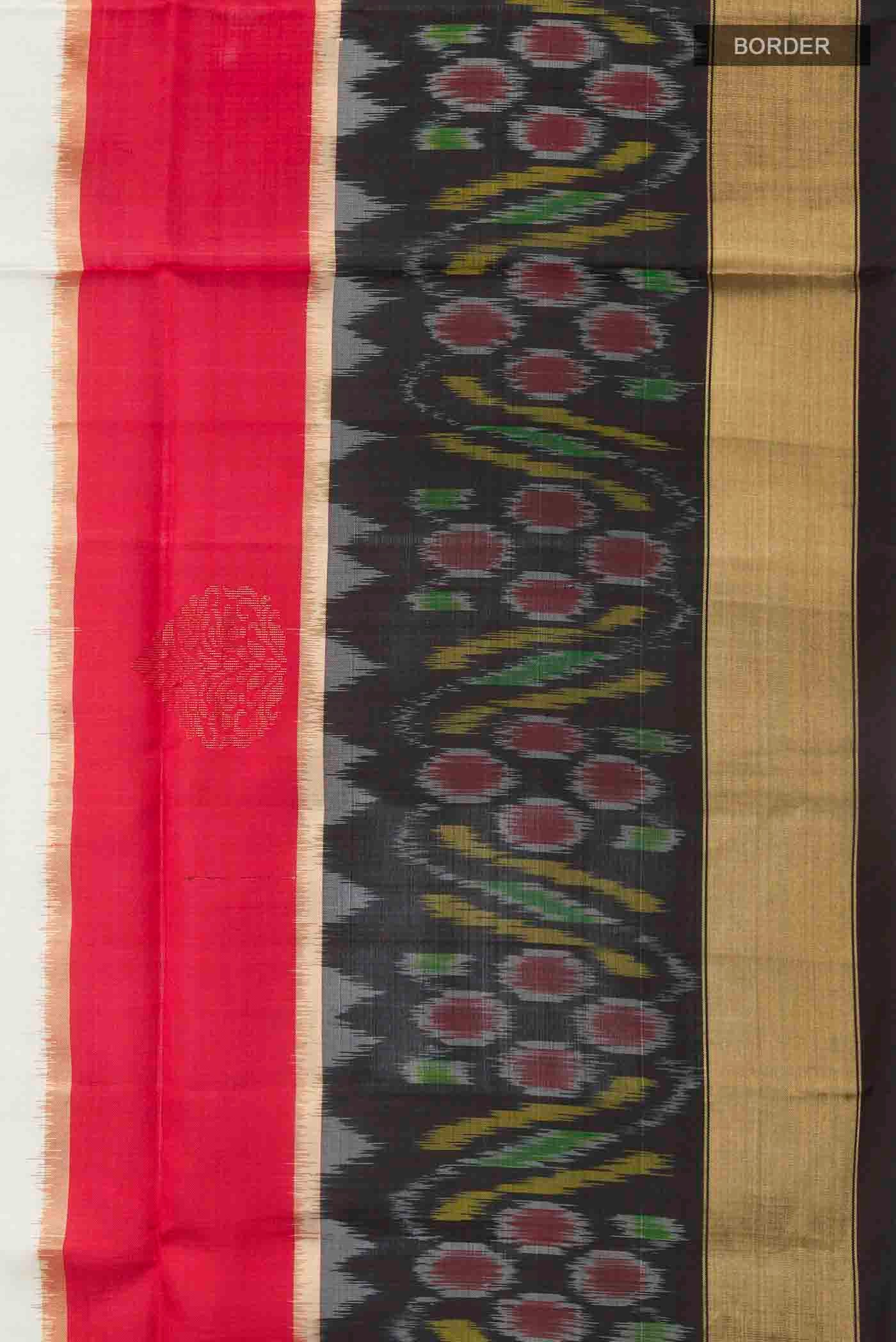 Off White Soft Silk Saree - Image 3