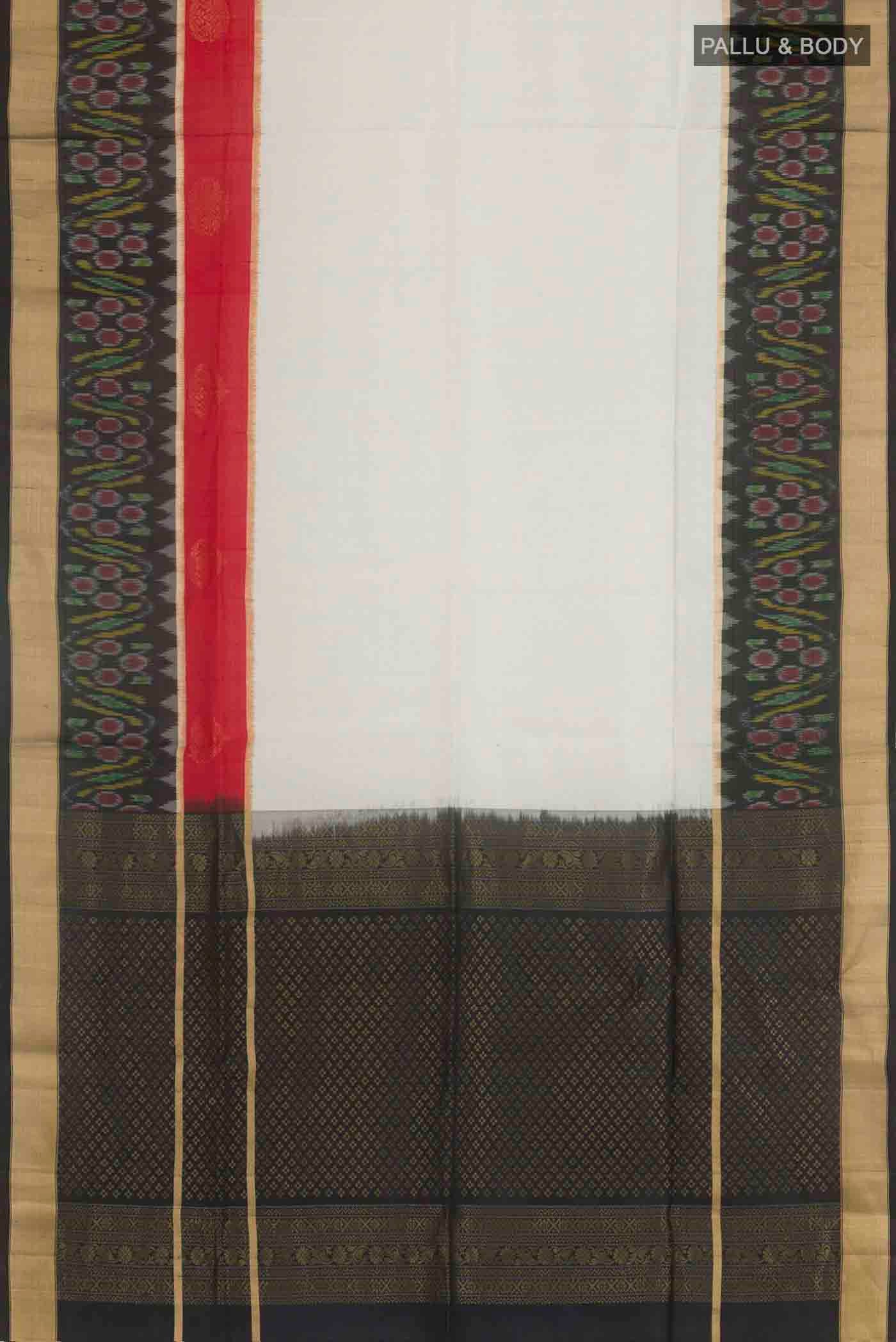 Off White Soft Silk Saree - Image 6