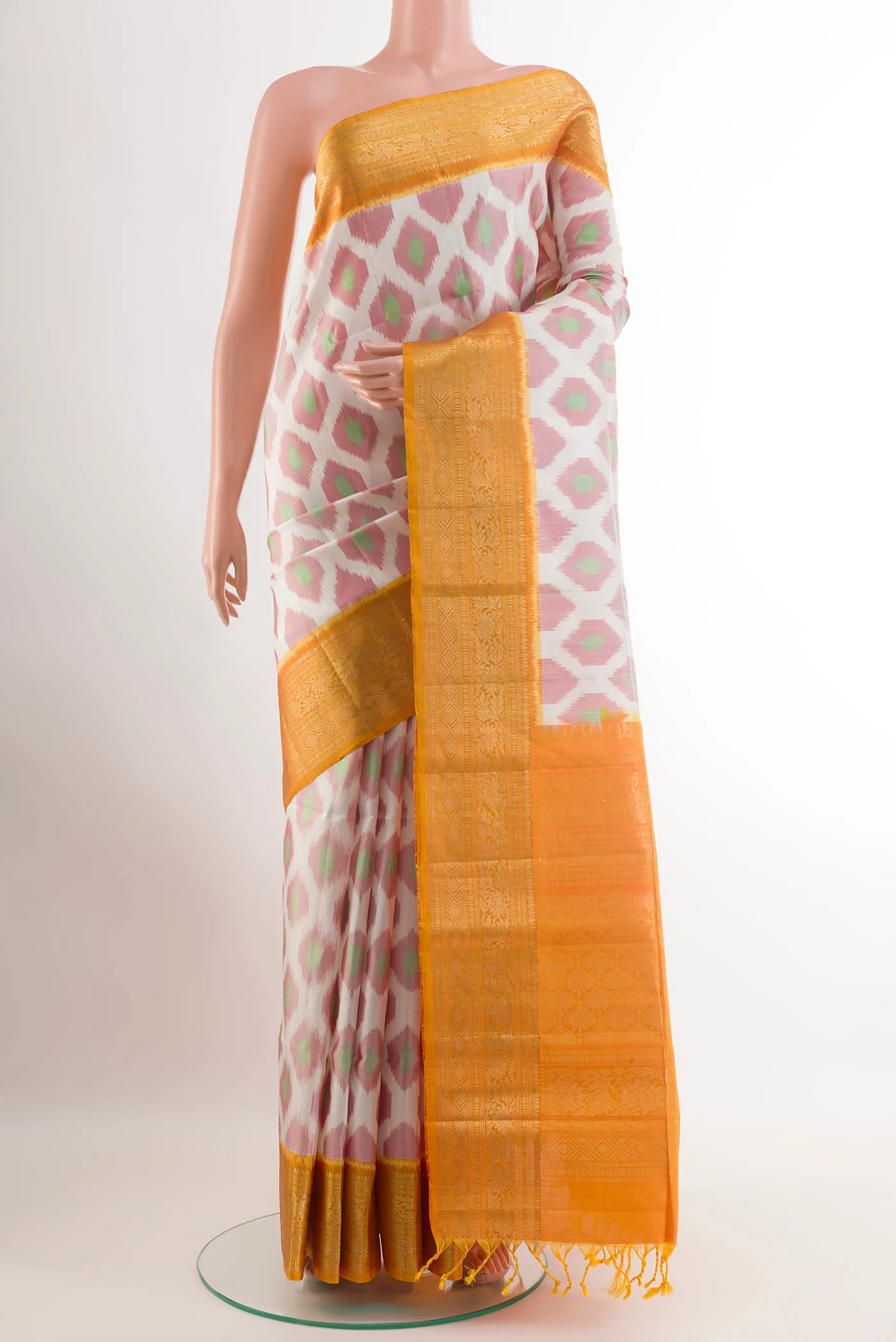 Off White Soft Silk Saree