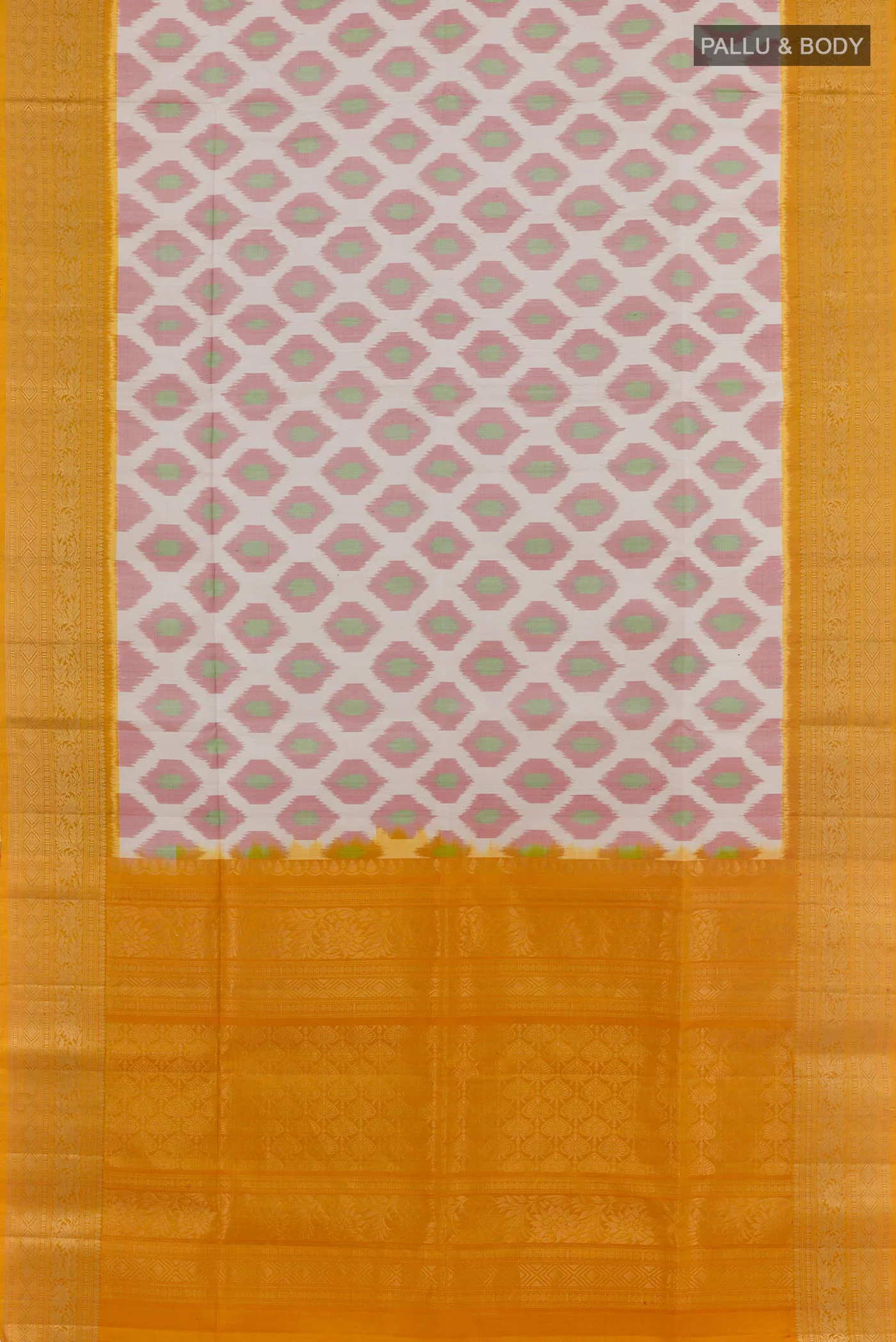 Off White Soft Silk Saree - Image 3