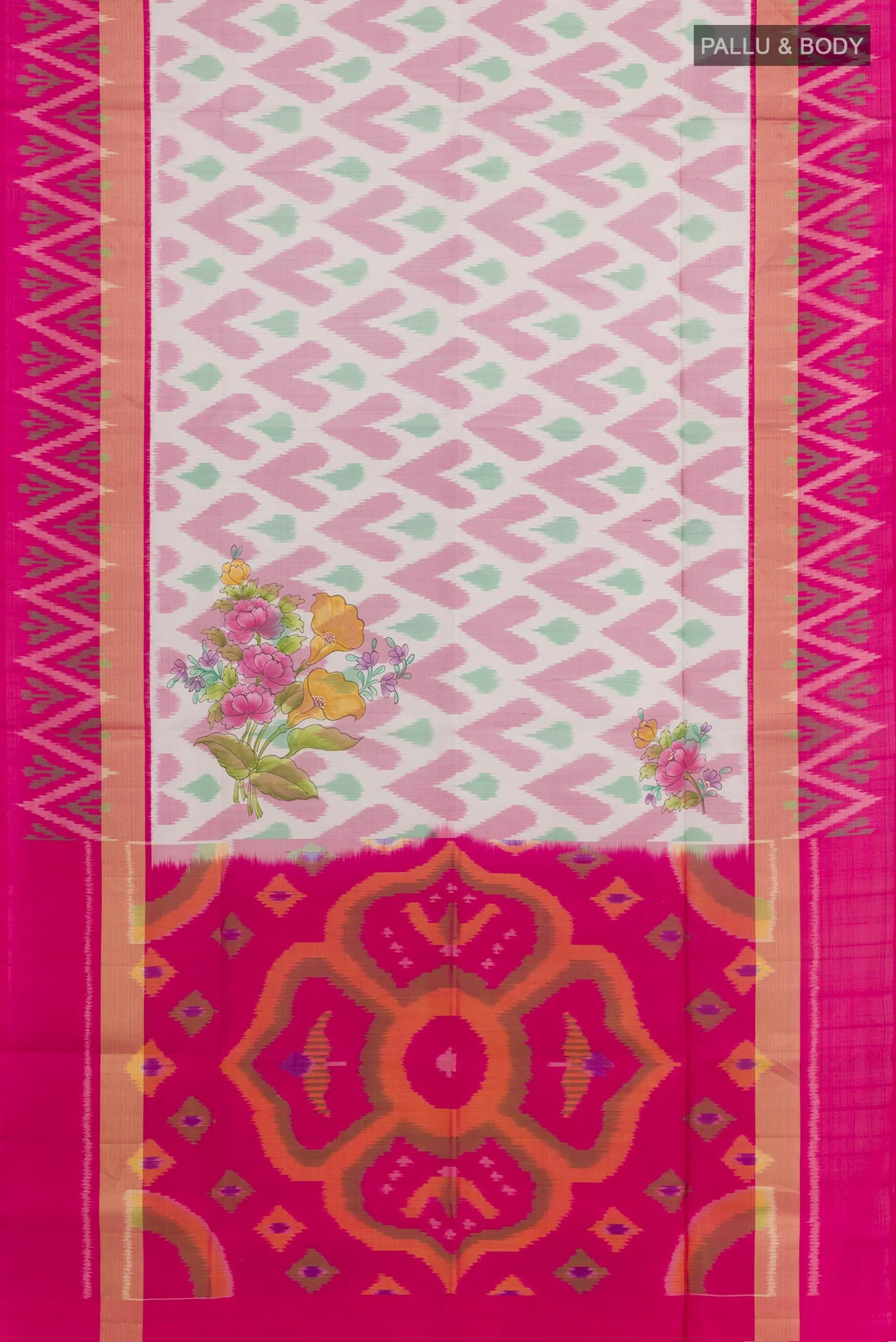 Off White Soft Silk Saree - Image 3