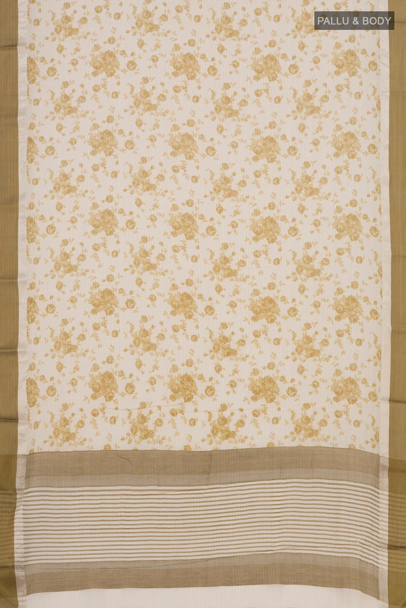 Off White Tussar Saree - Image 5