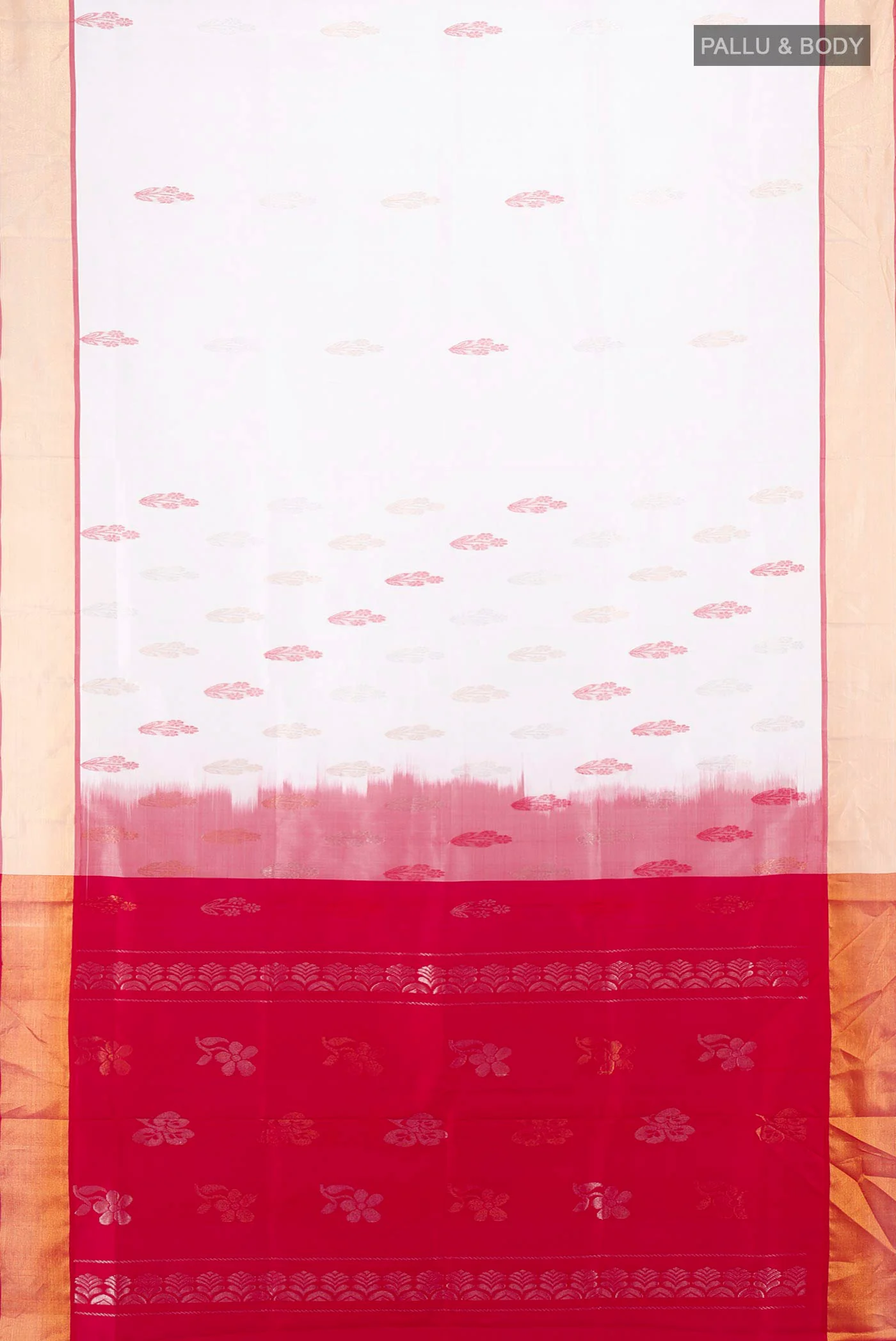 White Uppada Silk Saree - Image 5