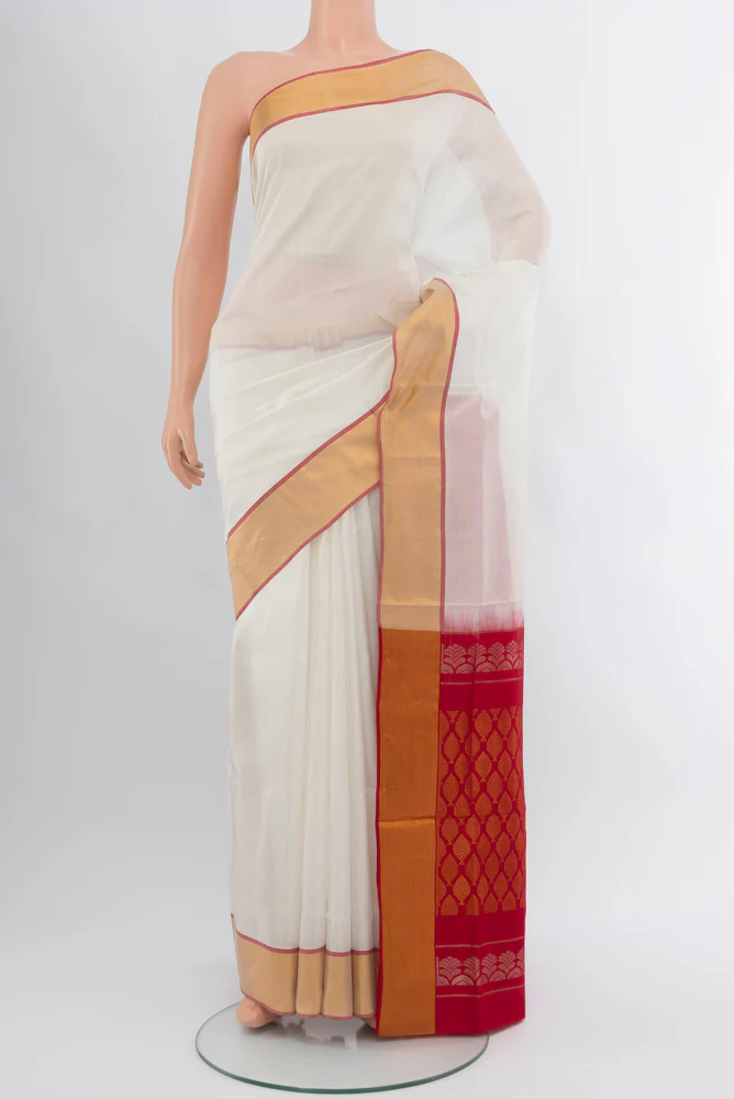 White Uppada Silk Saree