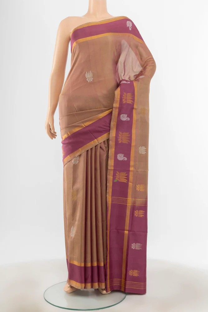 Rose Gold Uppada Silk Saree