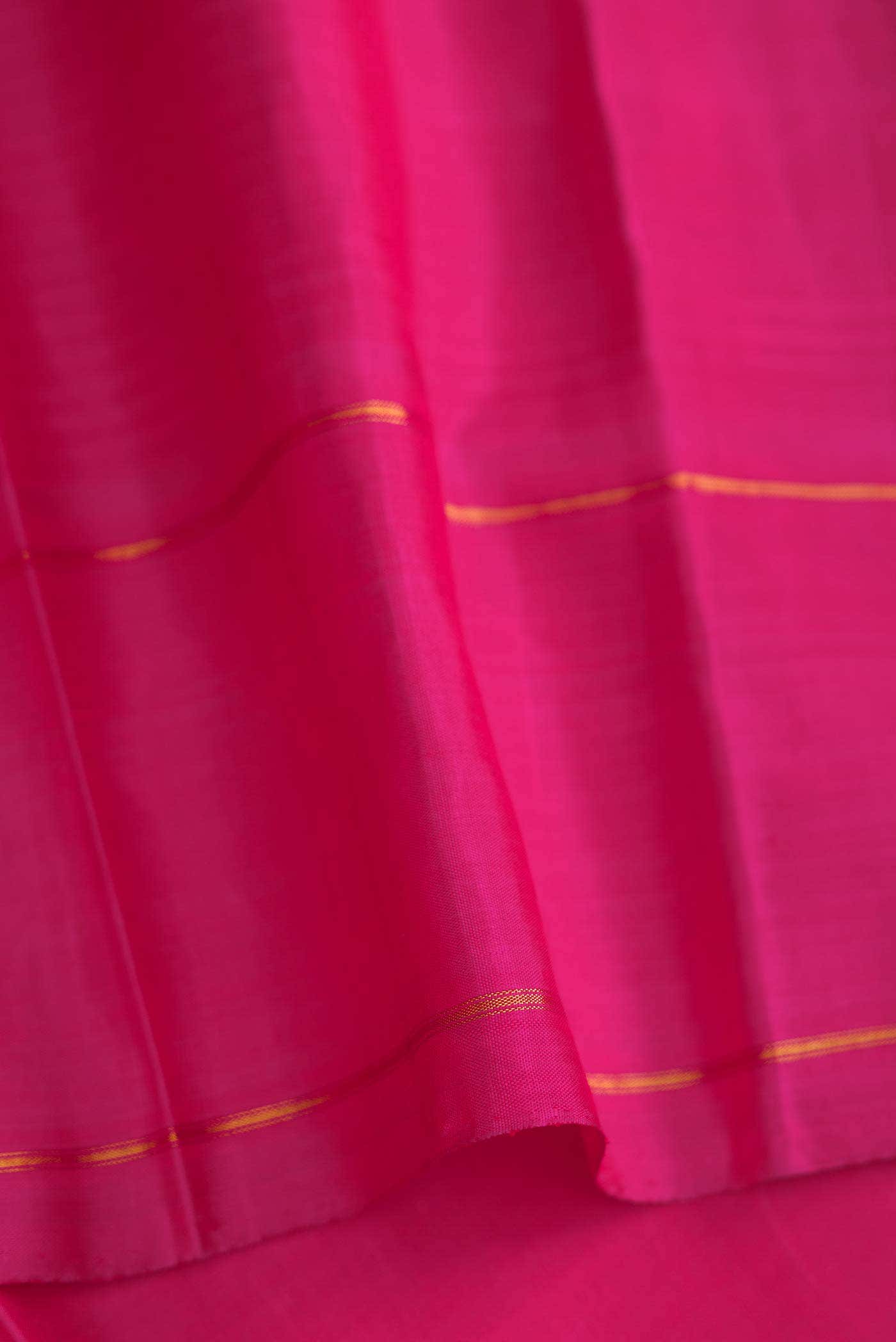 Pure Silk Pure Zari Orange and Pink Dual Tone Kanjivaram Saree - Image 6
