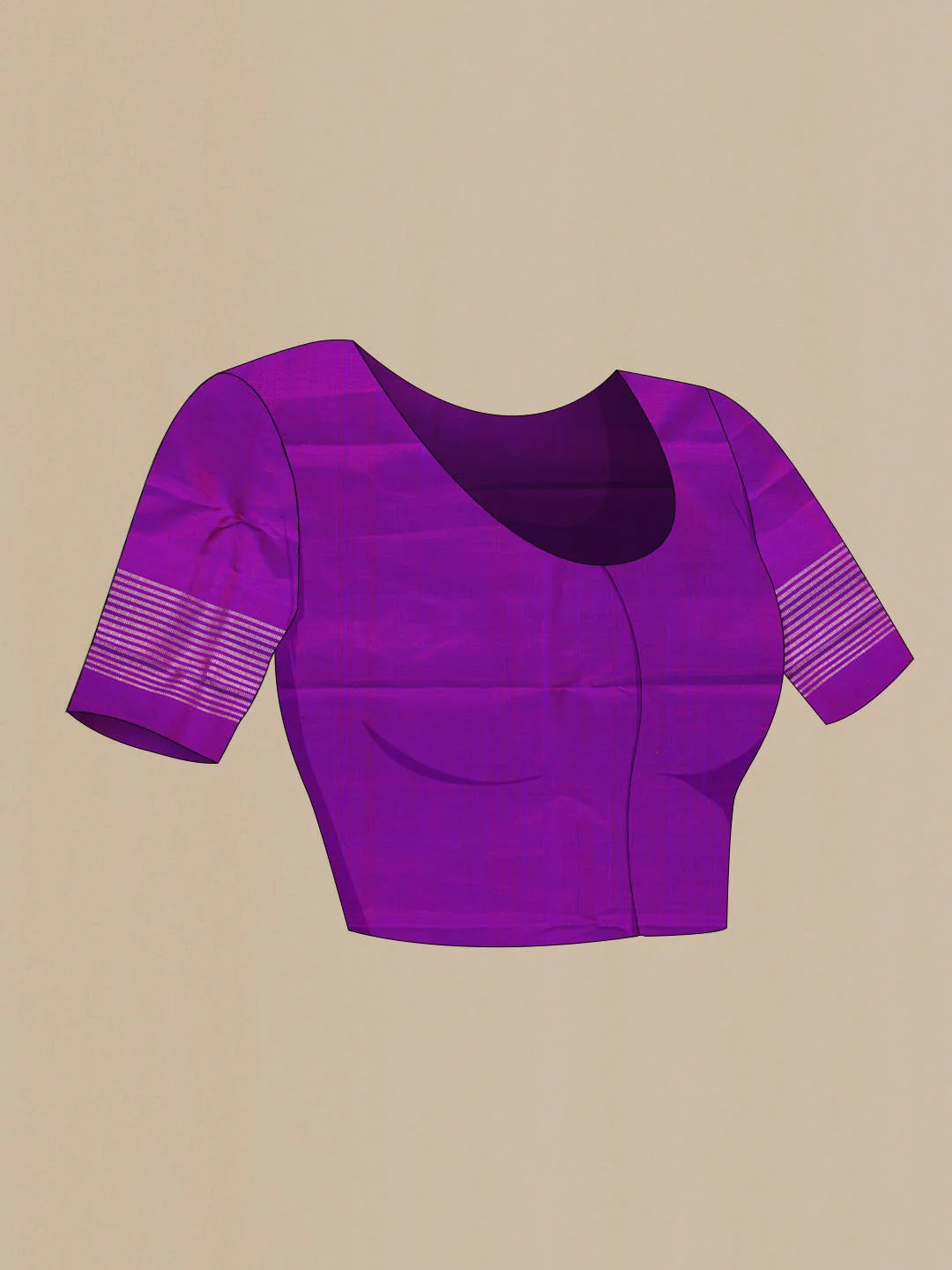 Orange and Puple Dual Tone Kanchipuram Silk Saree - Image 5