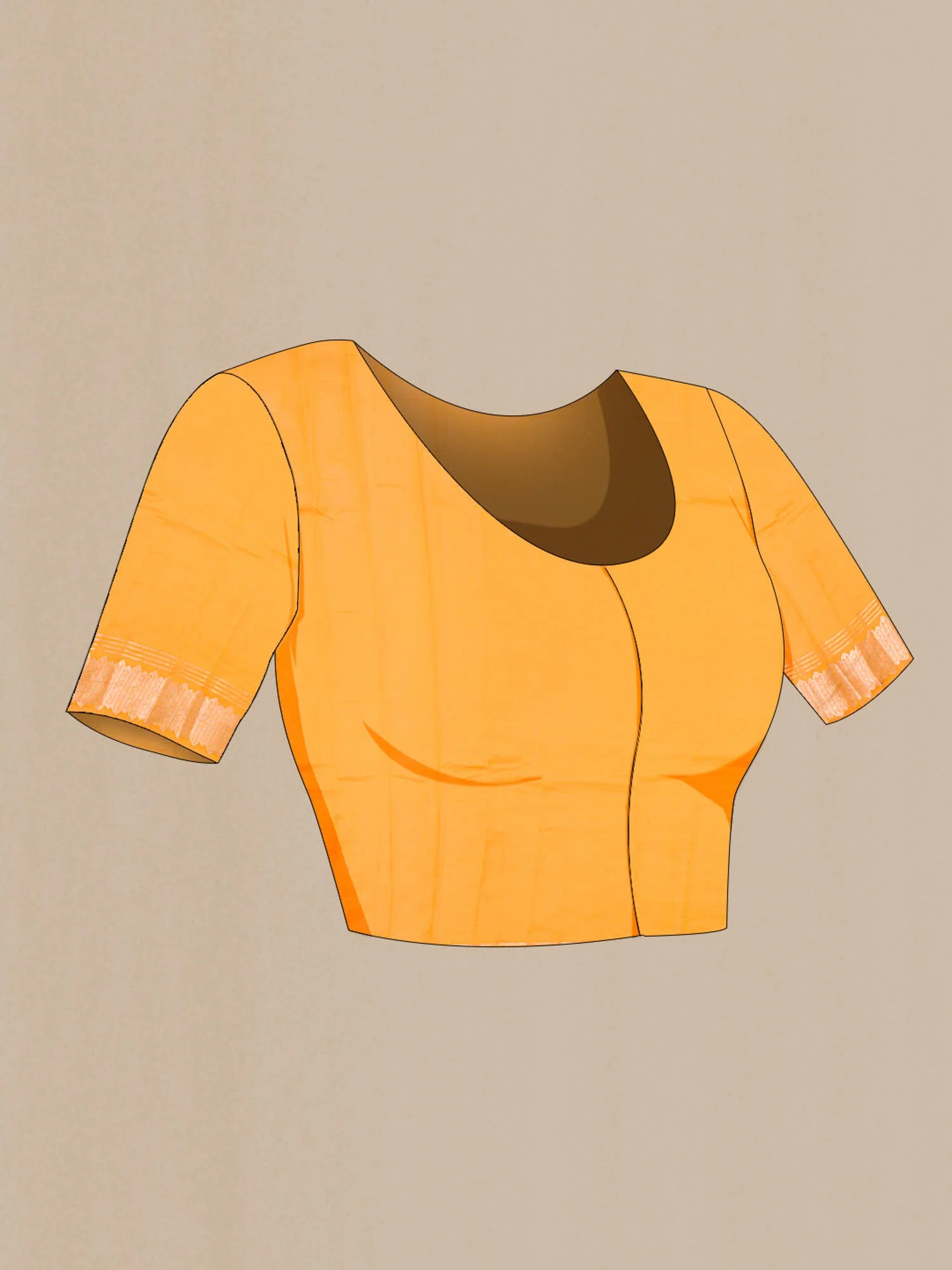Yellow Banarasi Raw Silk Saree - Image 5