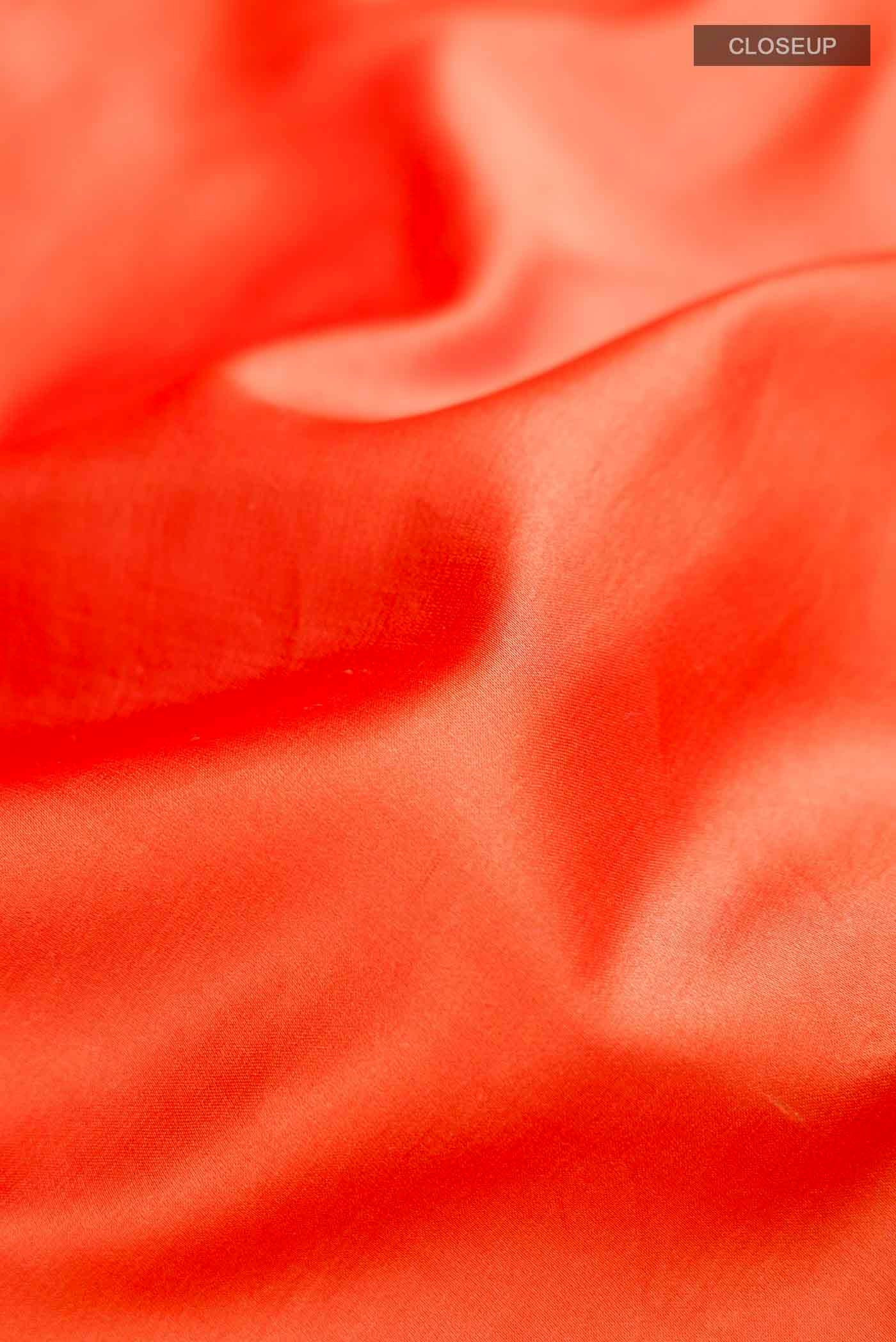 Orange Banarasi Silk Saree - Image 2