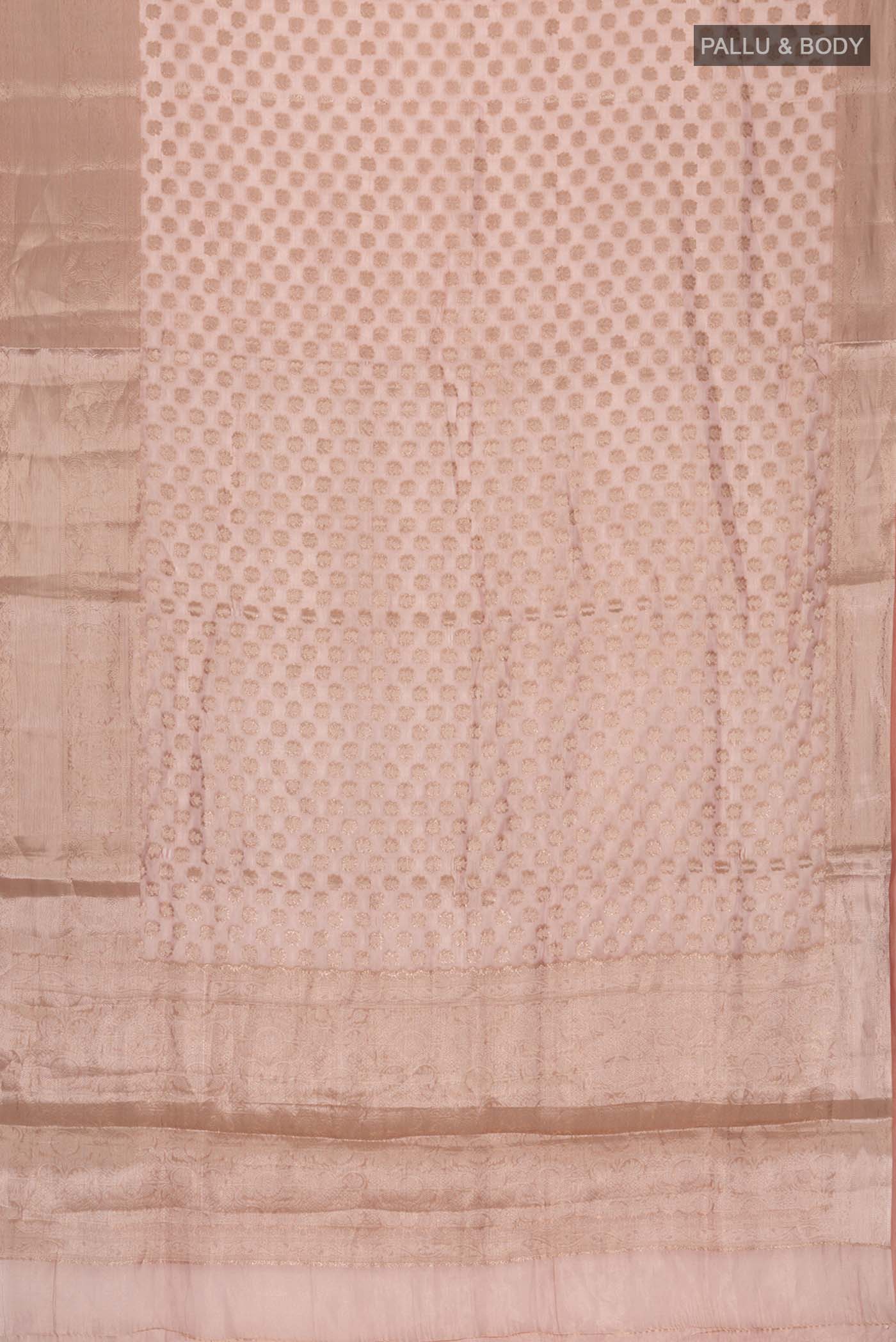 Orange Banarasi Tissue Silk Saree - Image 5