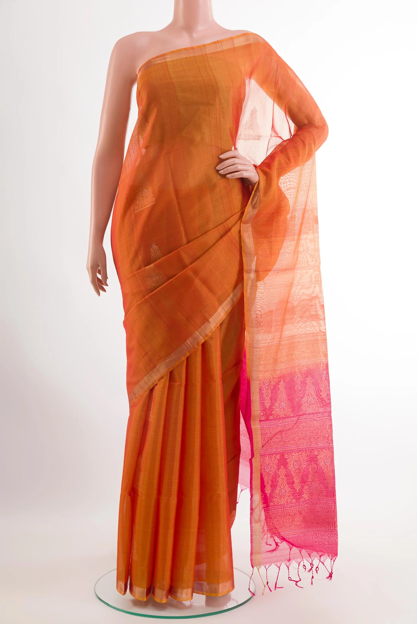Mustard Silk Cotton Saree