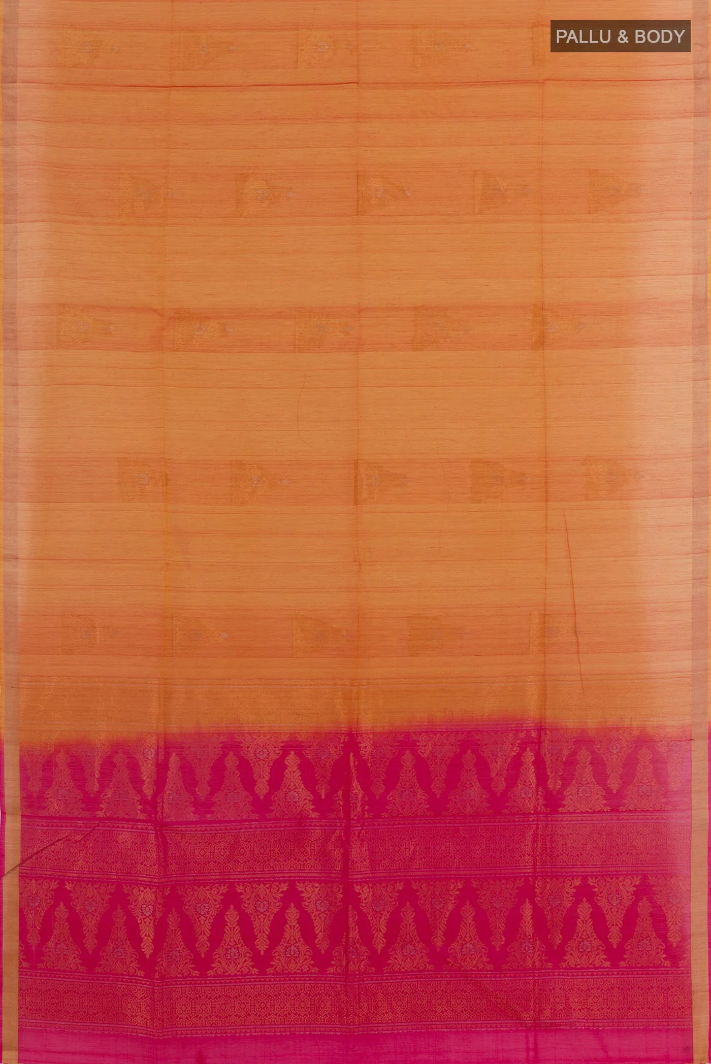 Mustard Silk Cotton Saree - Image 3