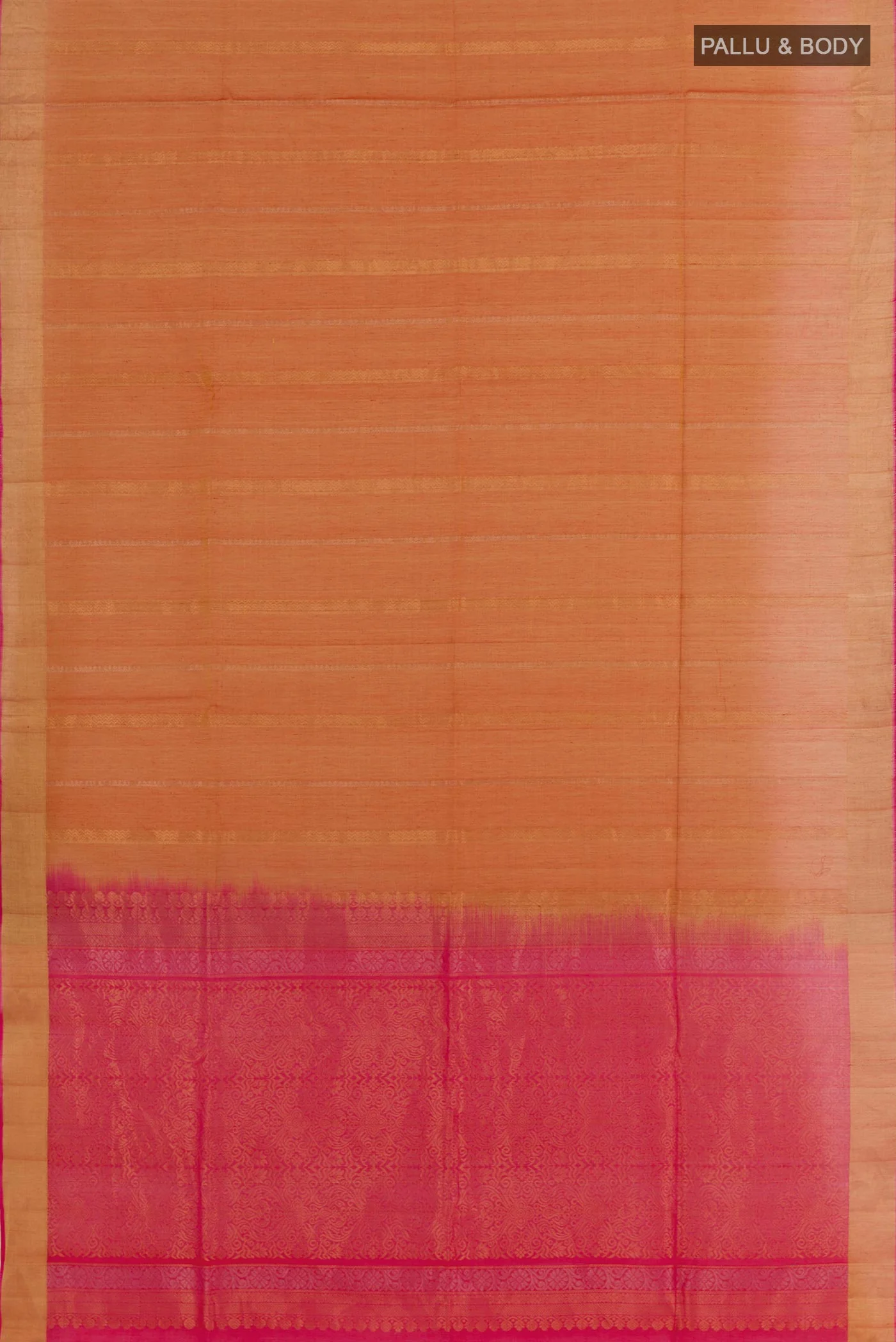 Mustard Silk Cotton Saree - Image 3