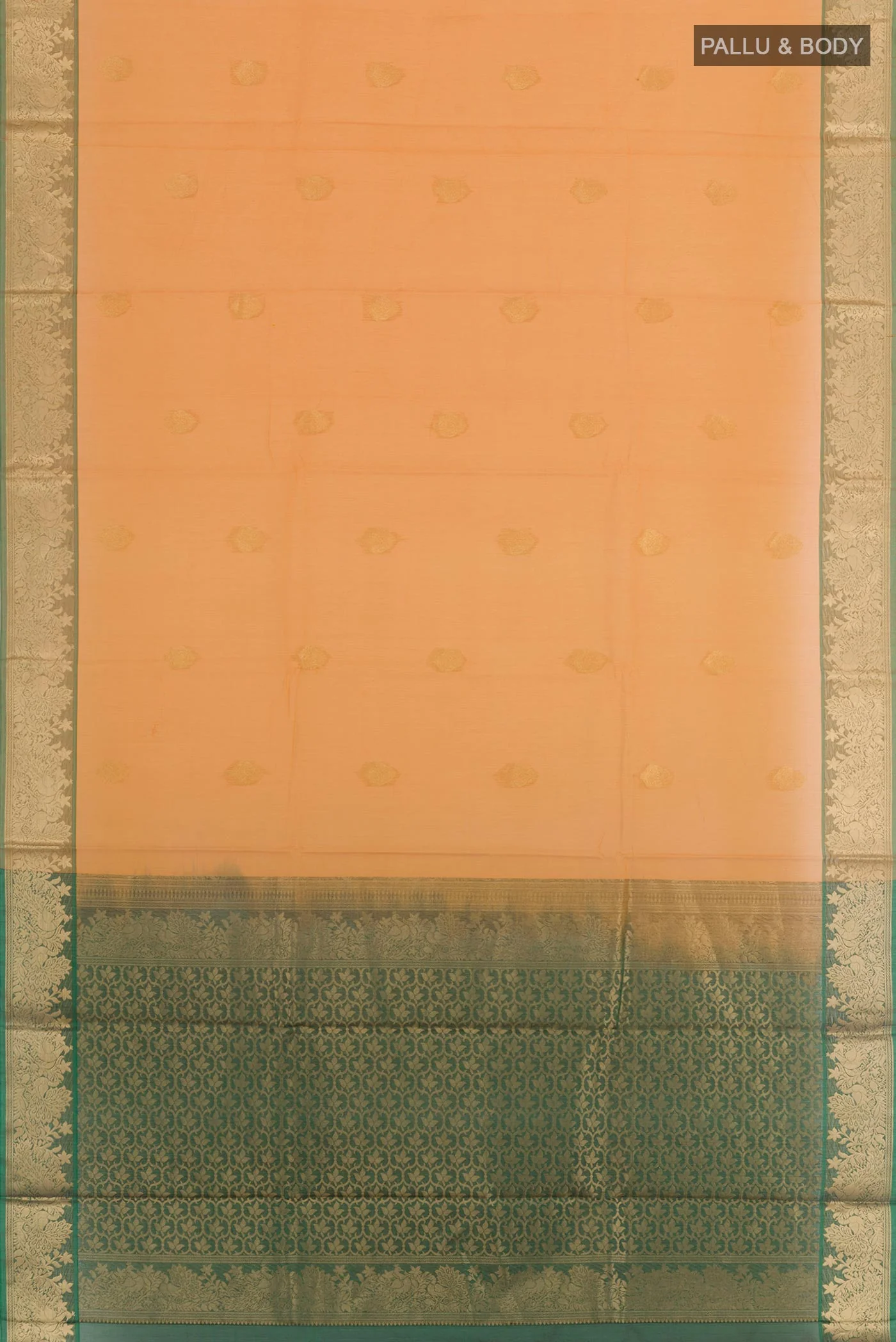 Yellow Silk Cotton Saree - Image 3