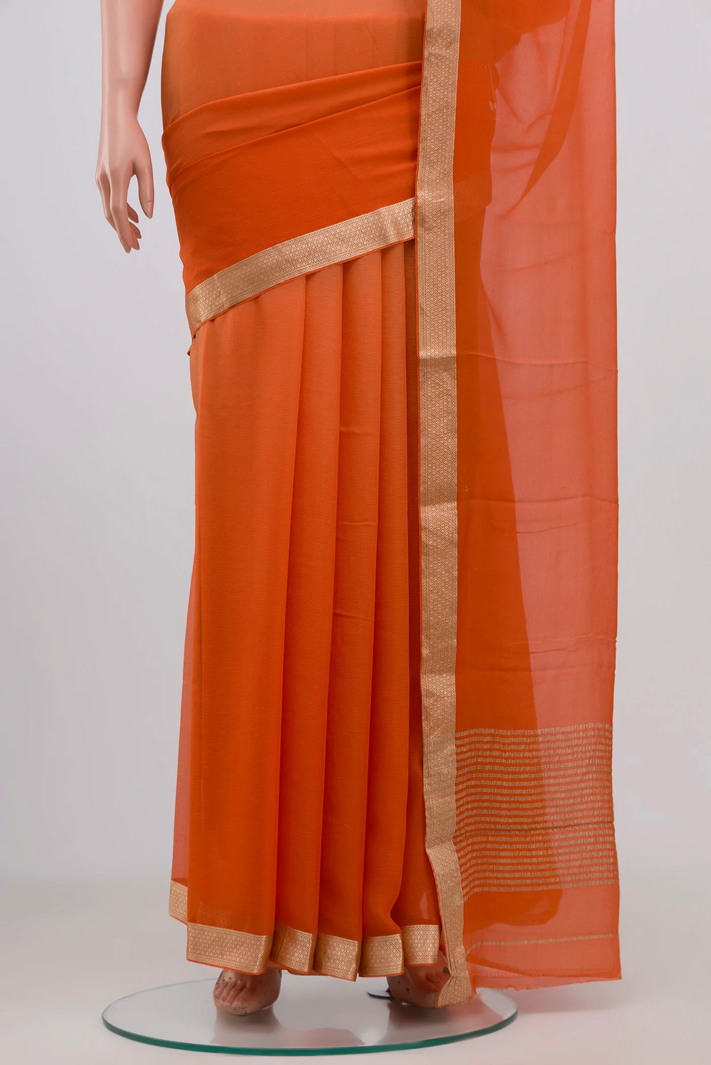 Multi Color Mysore Chiffon Saree - Image 3