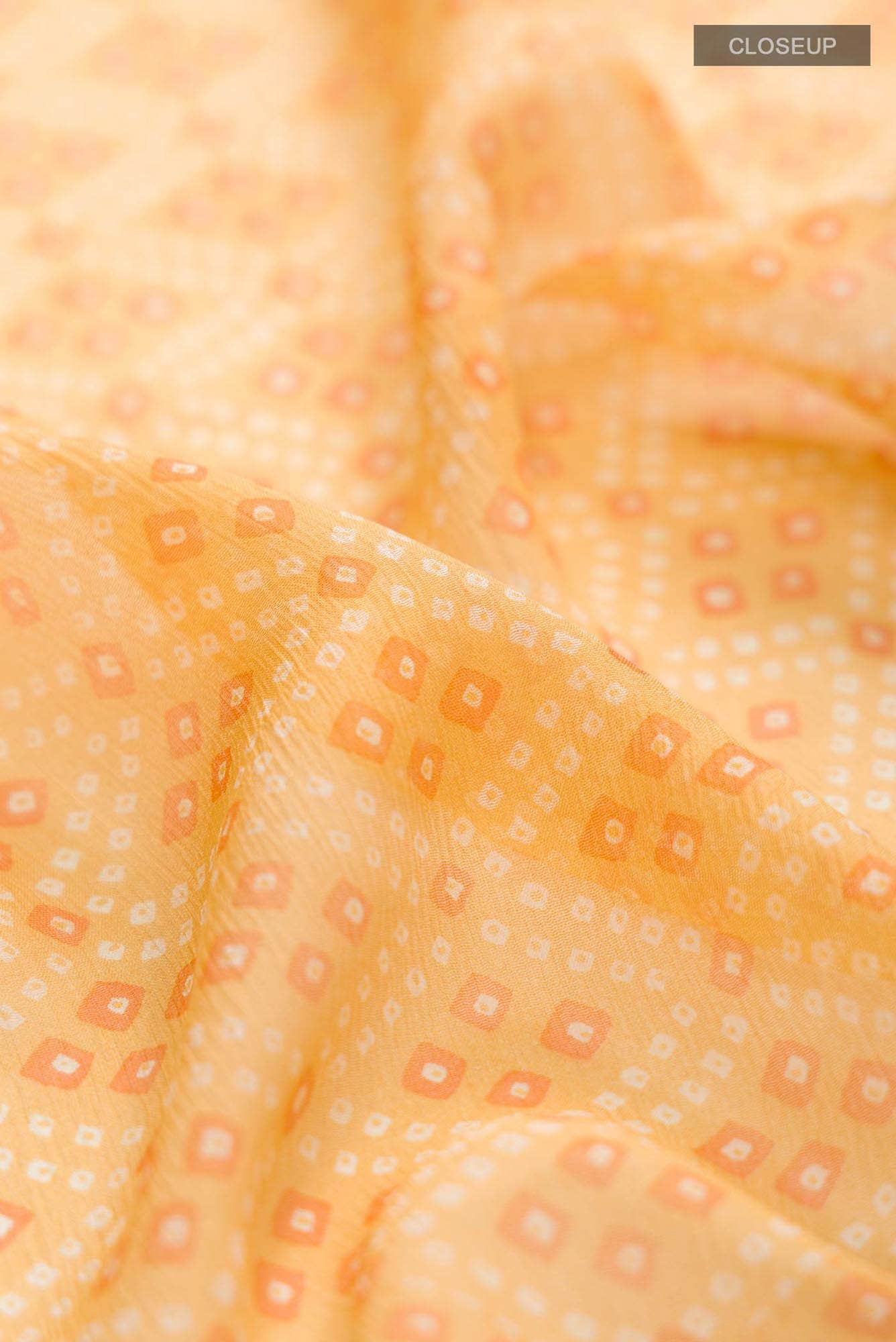 Yellow Mysore Chiffon Saree - Image 3