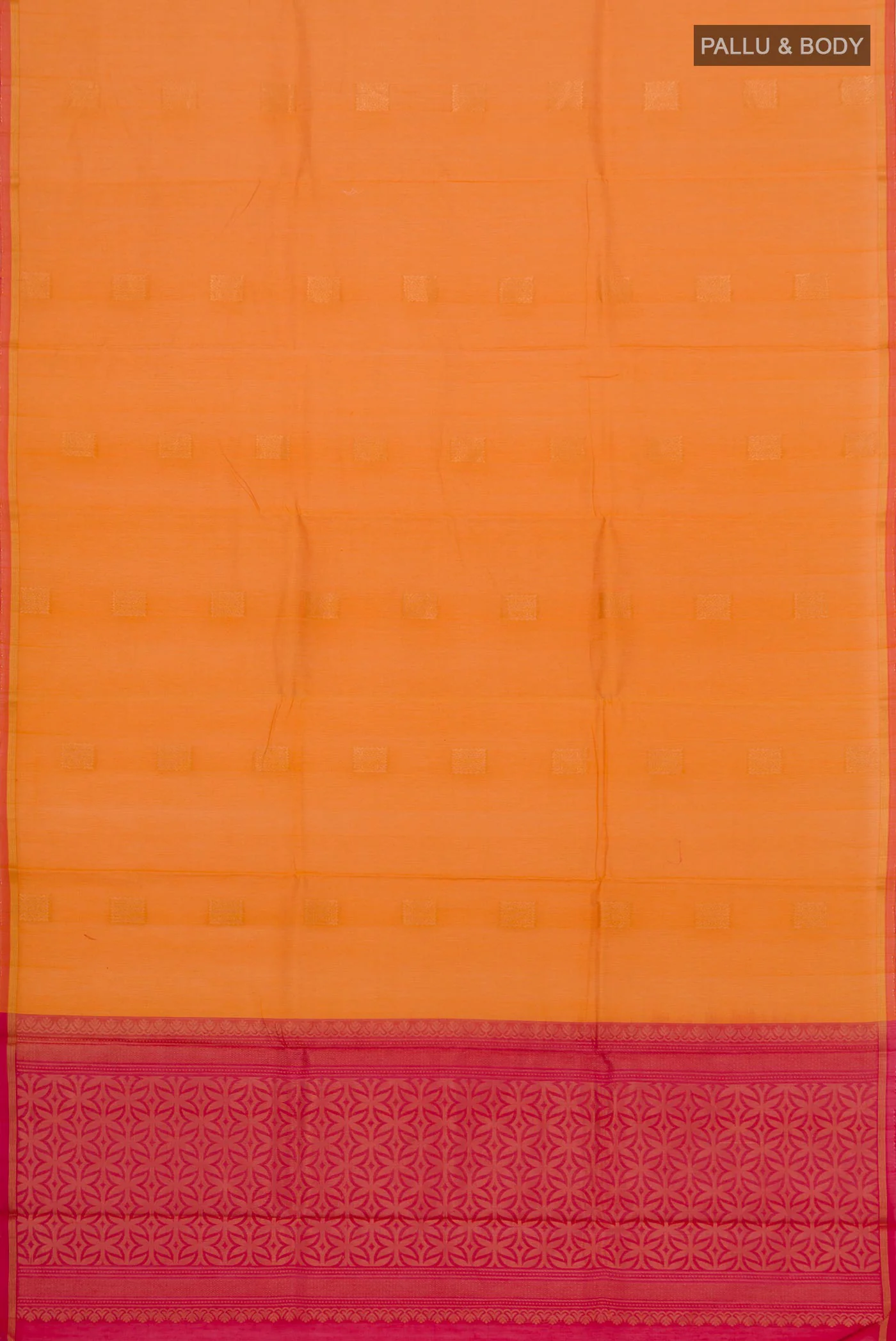 Yellow Coimbatore Silk Cotton Saree - Image 4