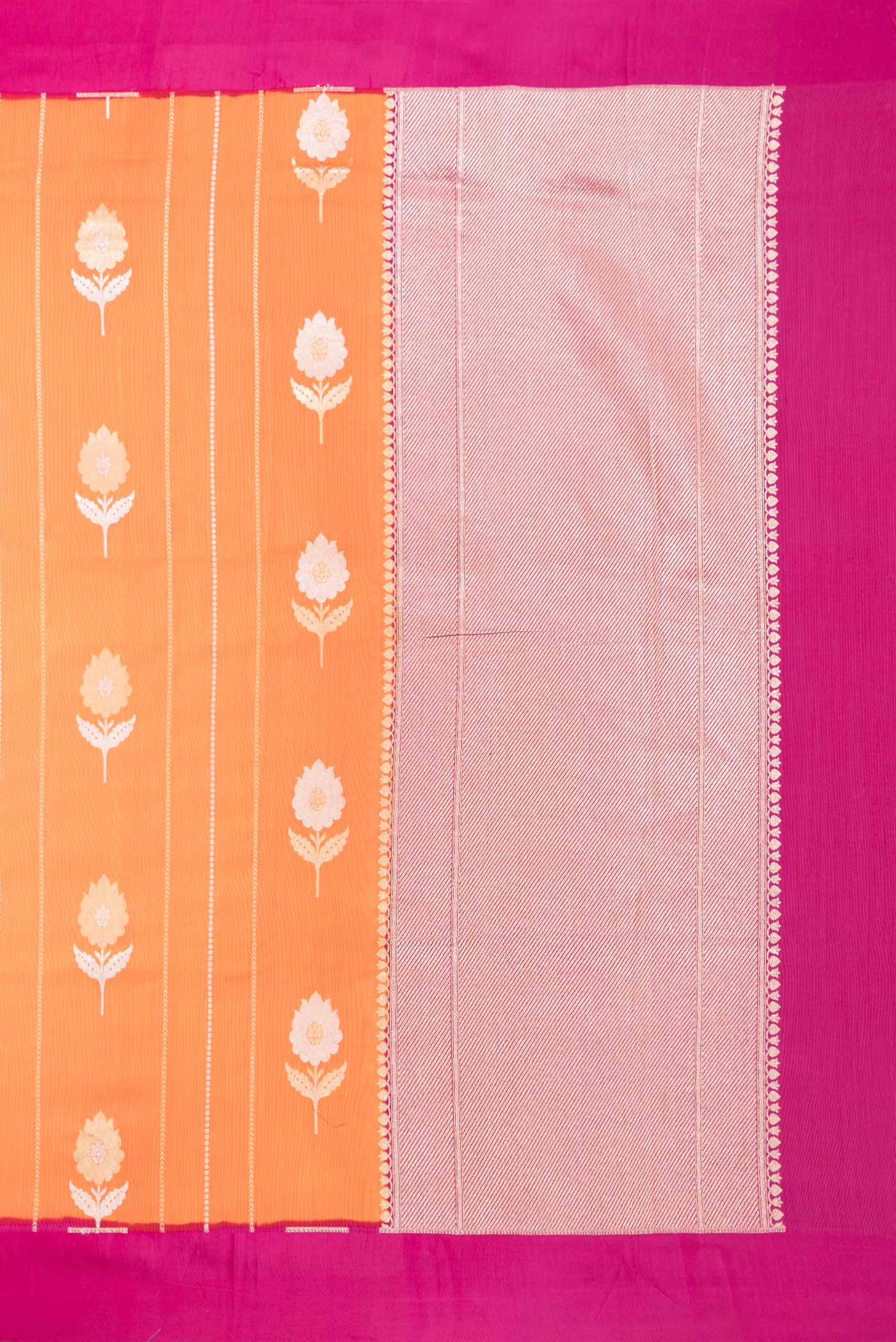 Orange Banarasi Silk Saree - Image 5