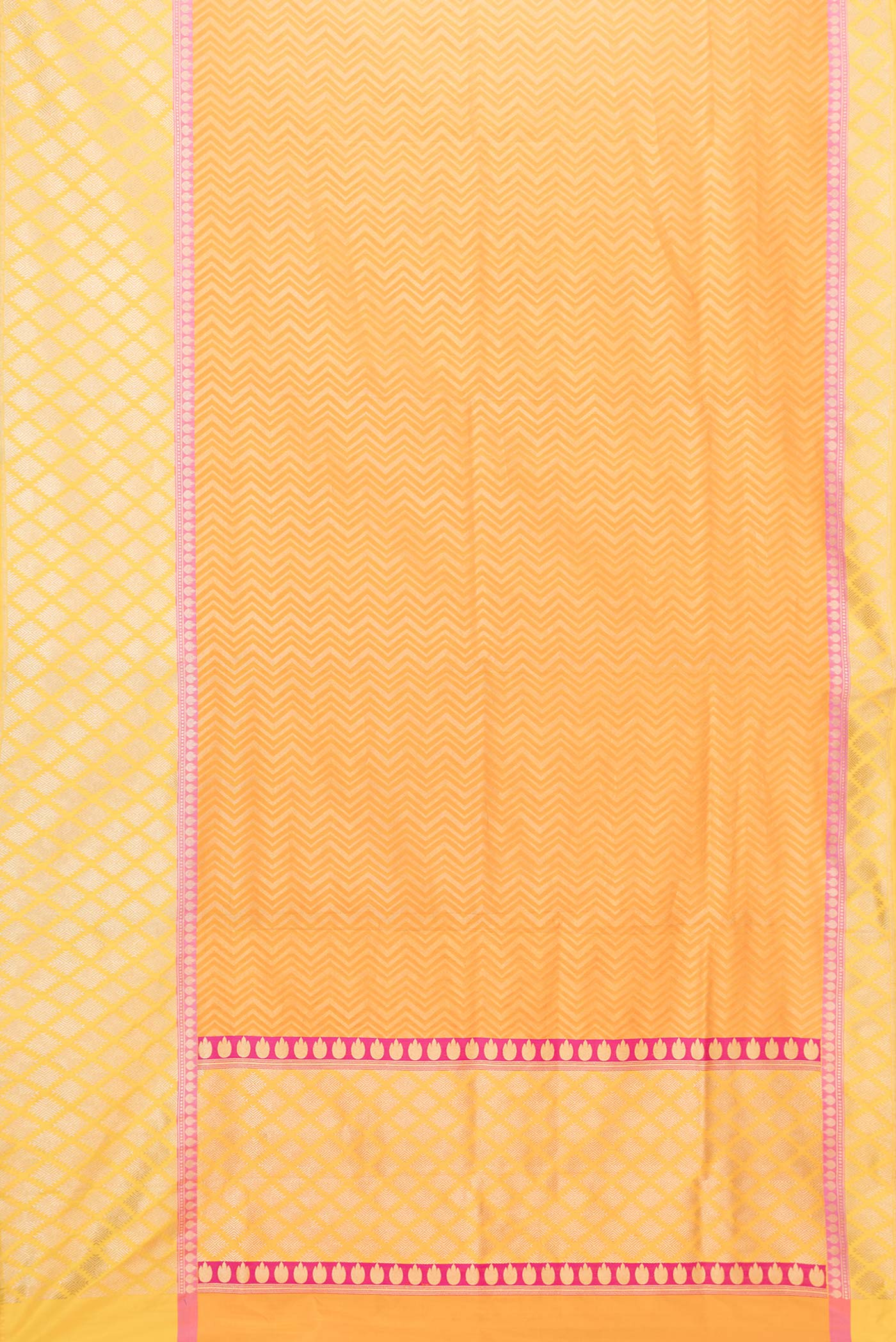 Orange Dual Tone Banarasi Saree - Image 6
