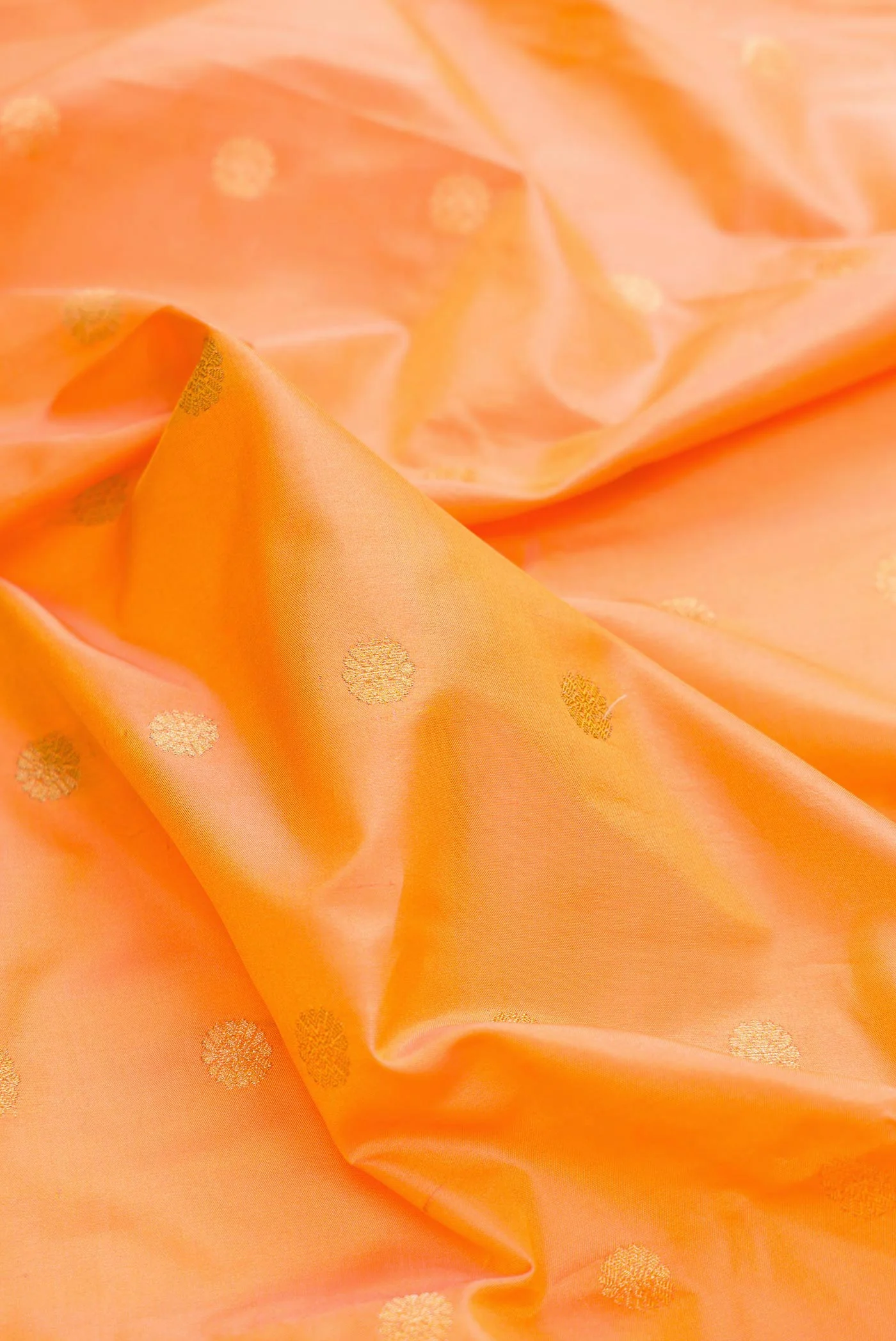 Orange Dual Tone Blended Paithani Silk Saree - Image 2