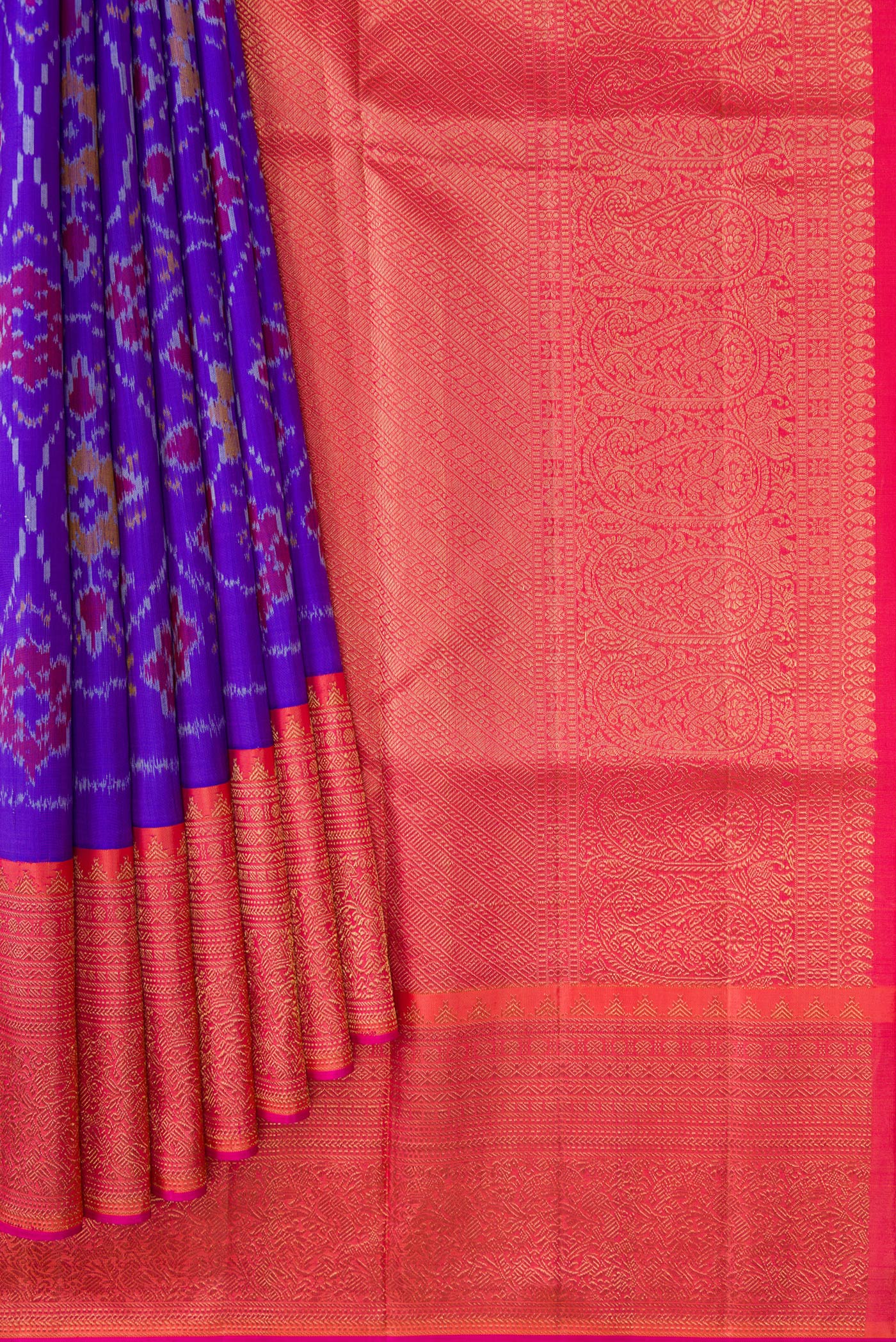 Violet Kanjivaram Silk Saree - Image 4