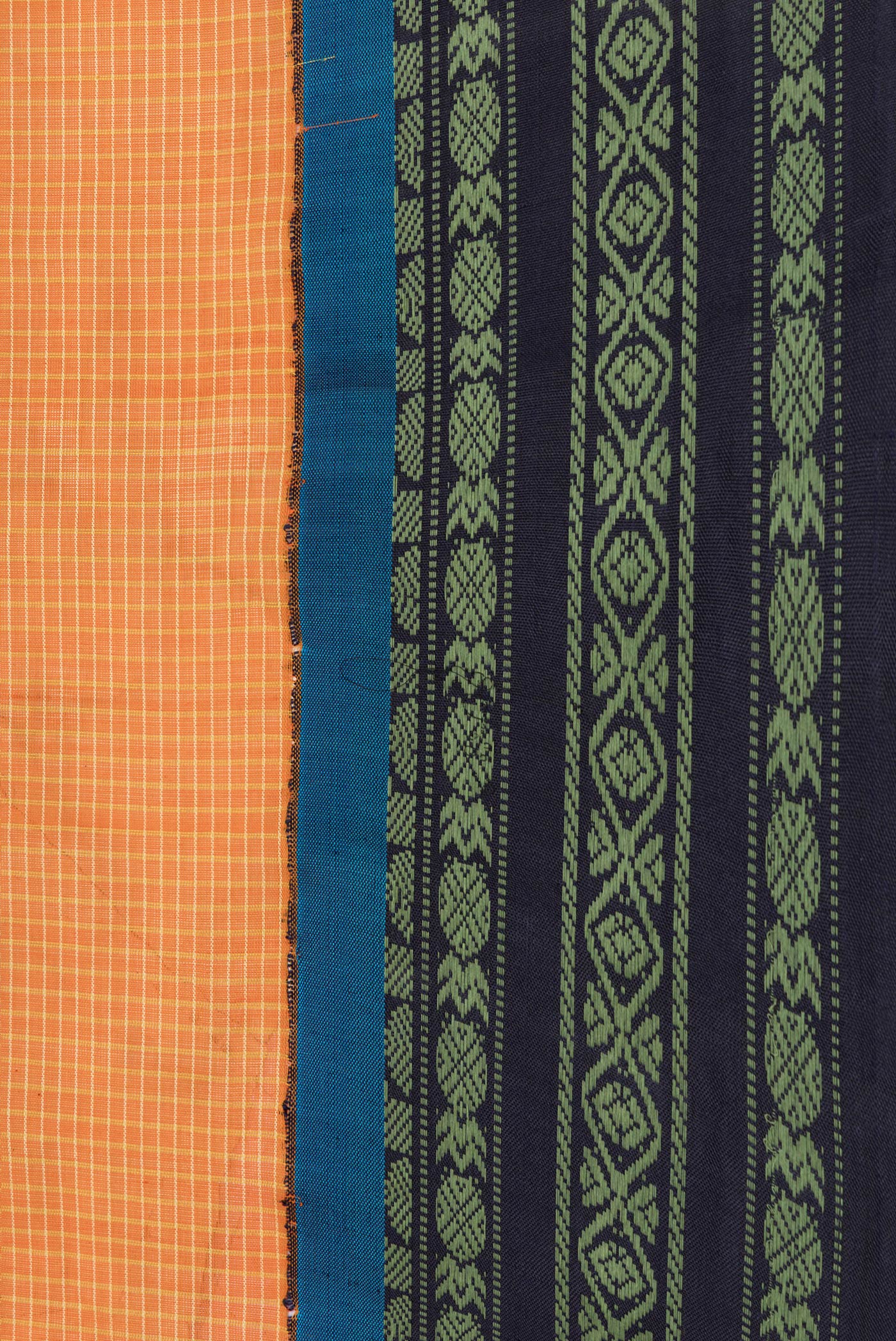 Orange Gadwal cotton Saree - Image 3