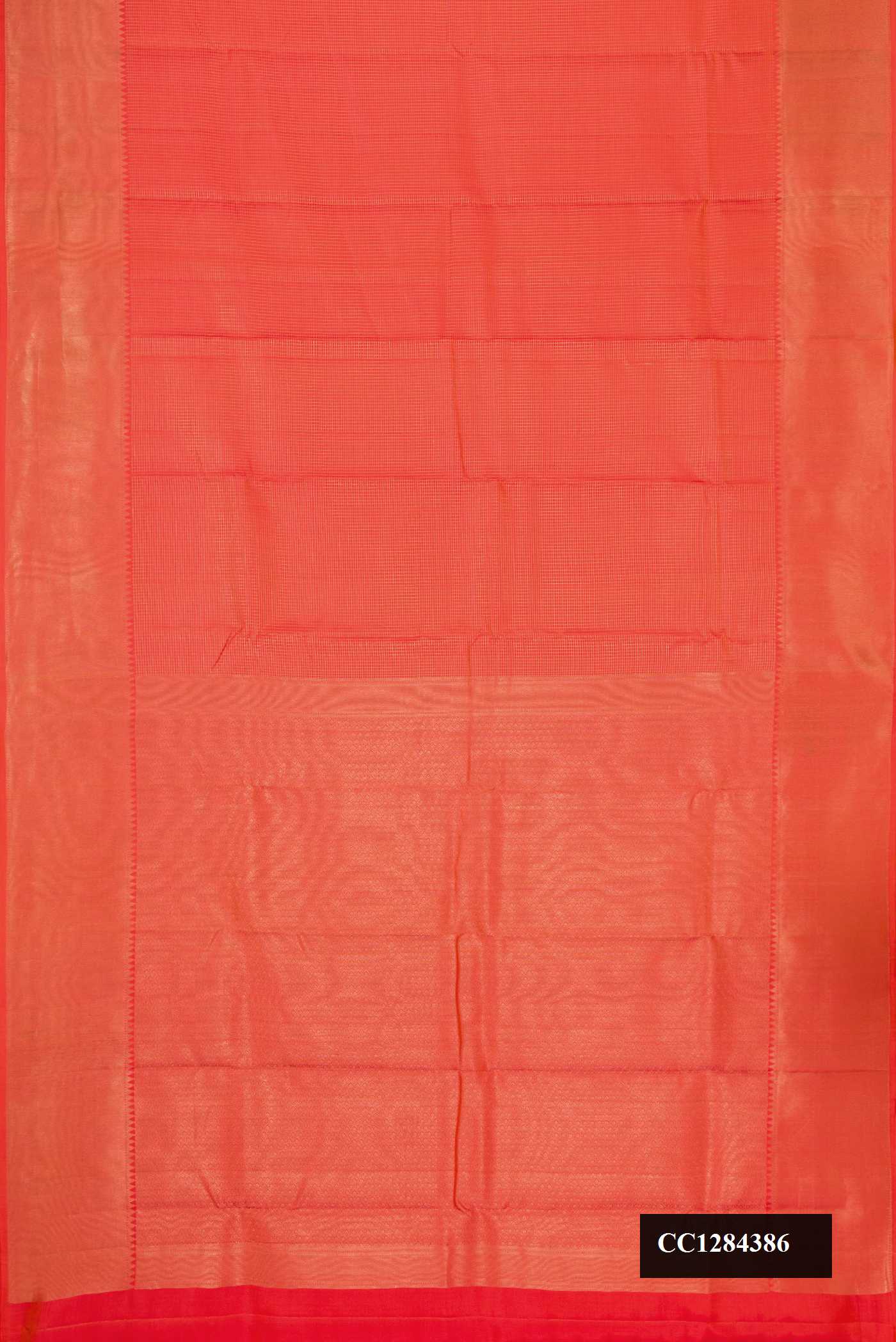 Orange Dual Tone Kanchipuram Silk Saree