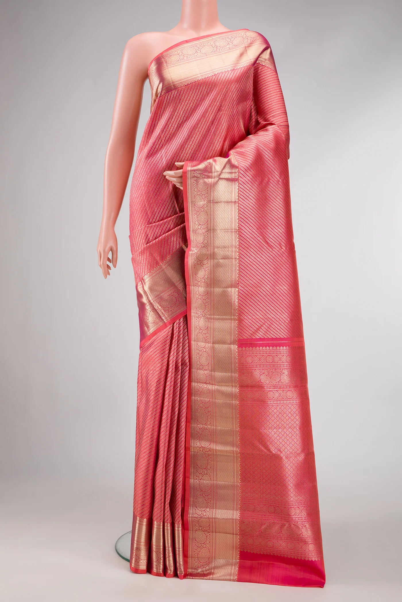 Pink Kanchipuram Silk Saree