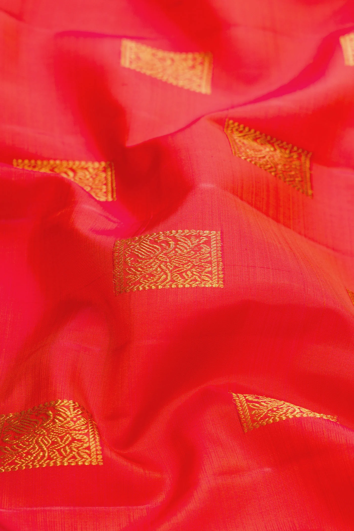 Orange Kanchipuram Silk Saree - Image 2