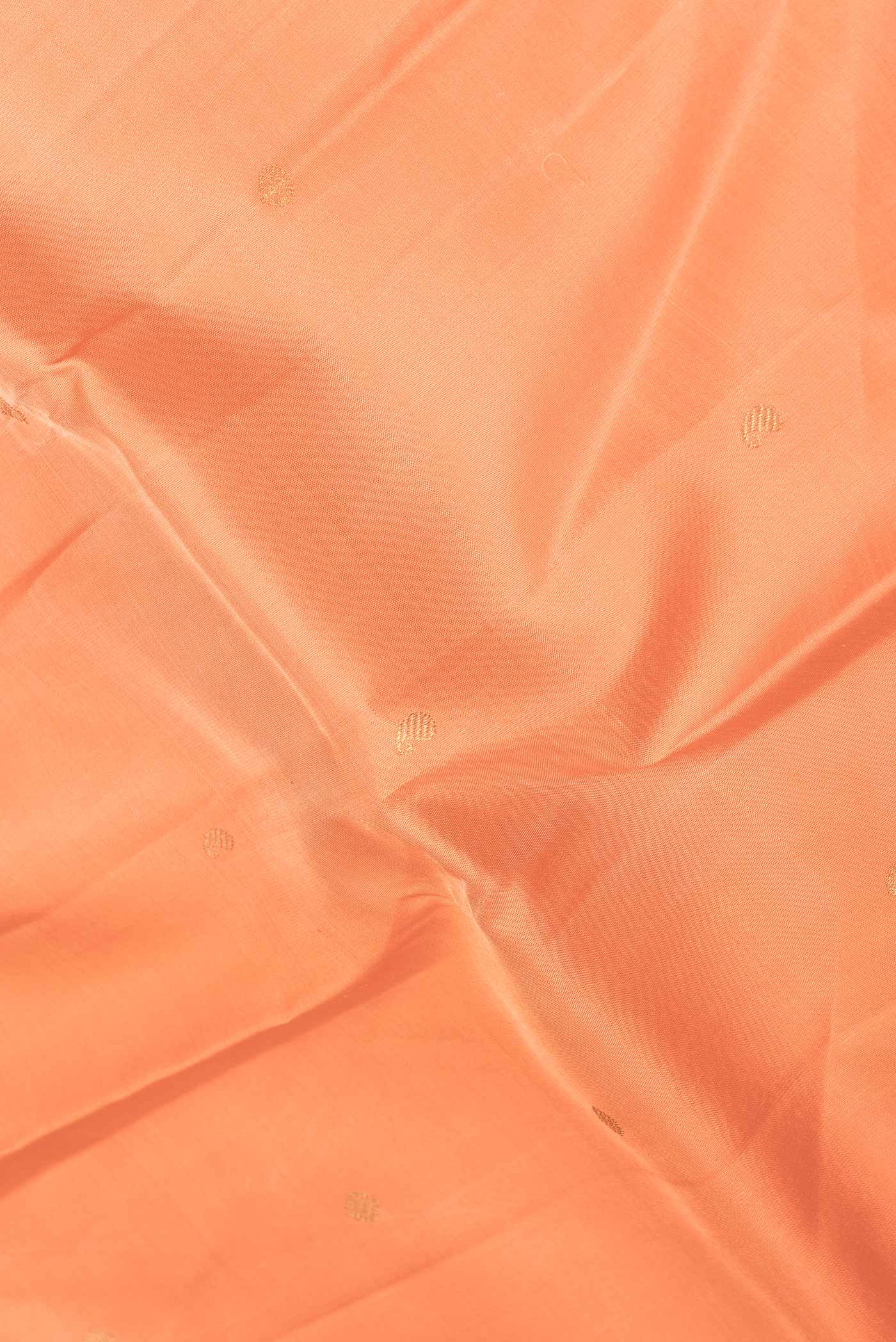 Orange Dual Tone Kanjivaram Silk Saree - Image 2