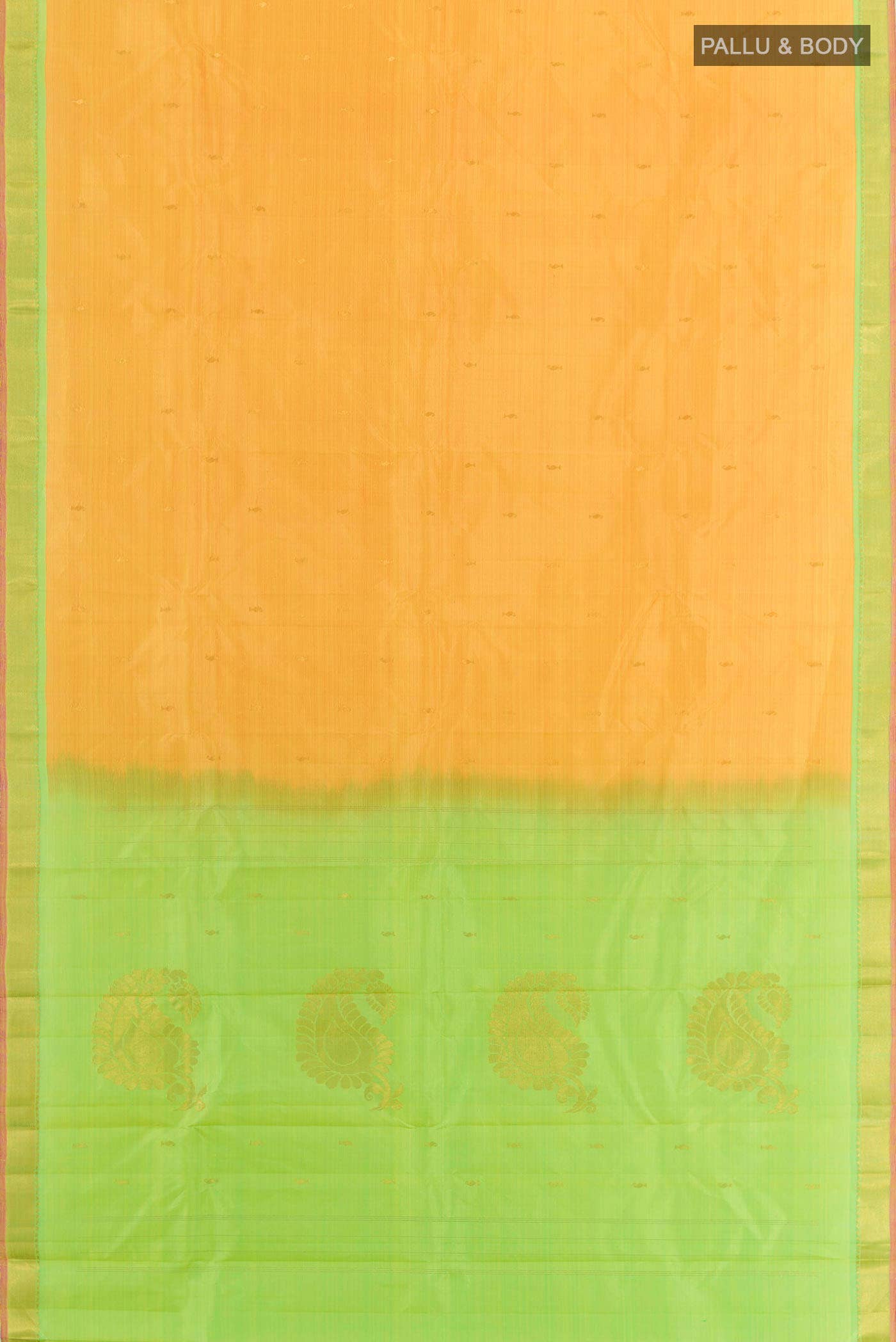 Yellow Kanchipuram Silk Saree - Image 4