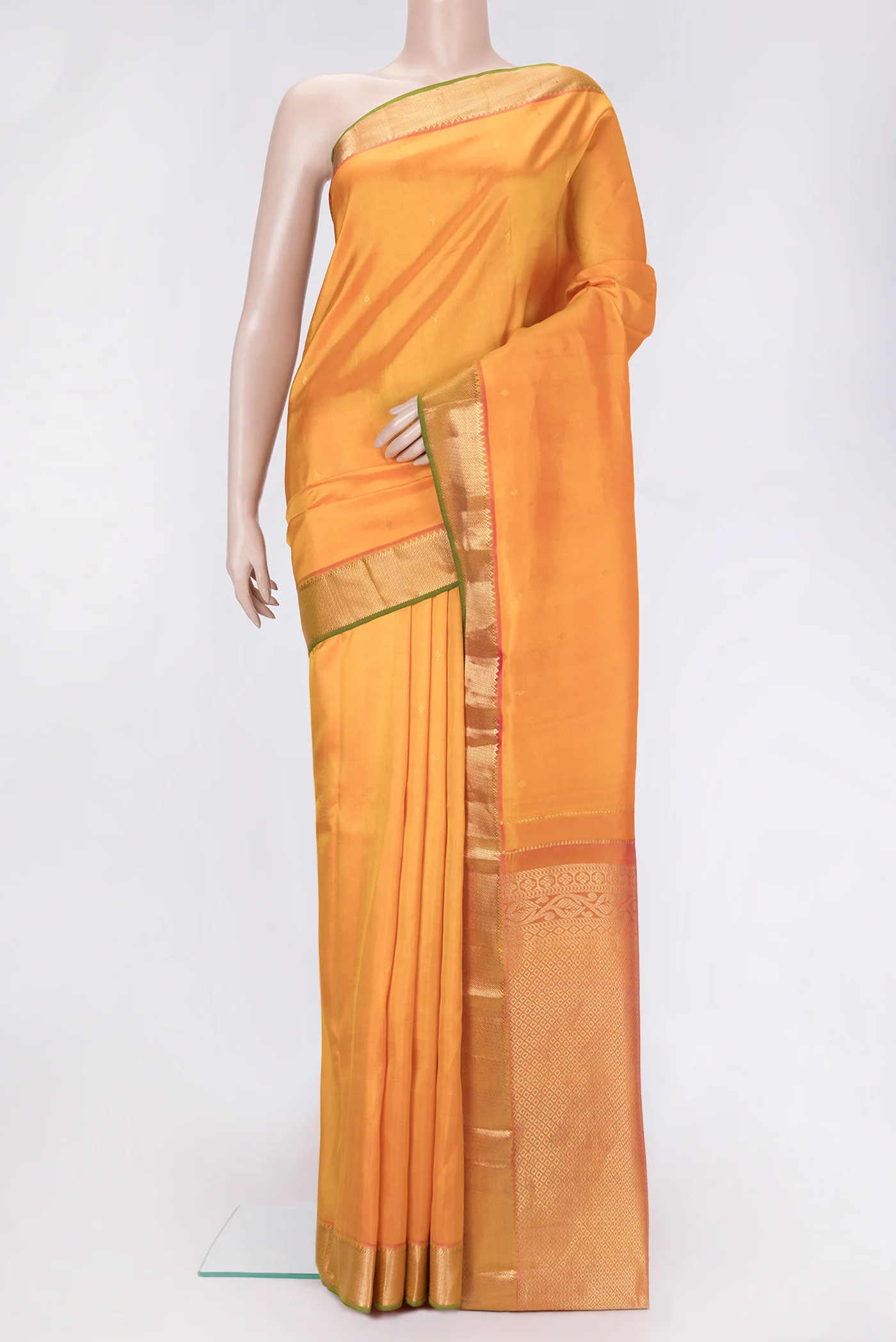 Yellow Kanjivaram Silk Saree