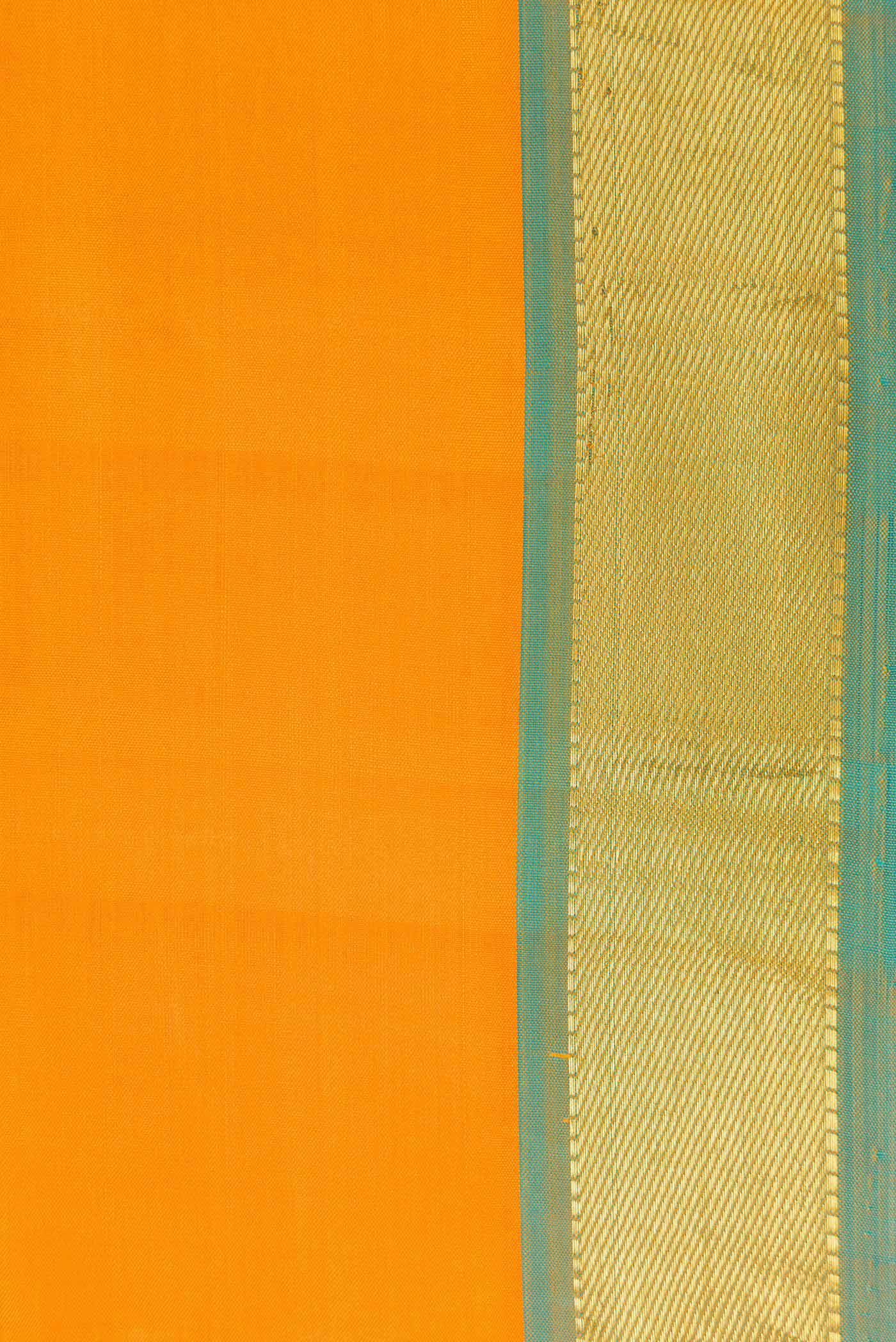 Orange Kanjivaram Silk Saree - Image 3