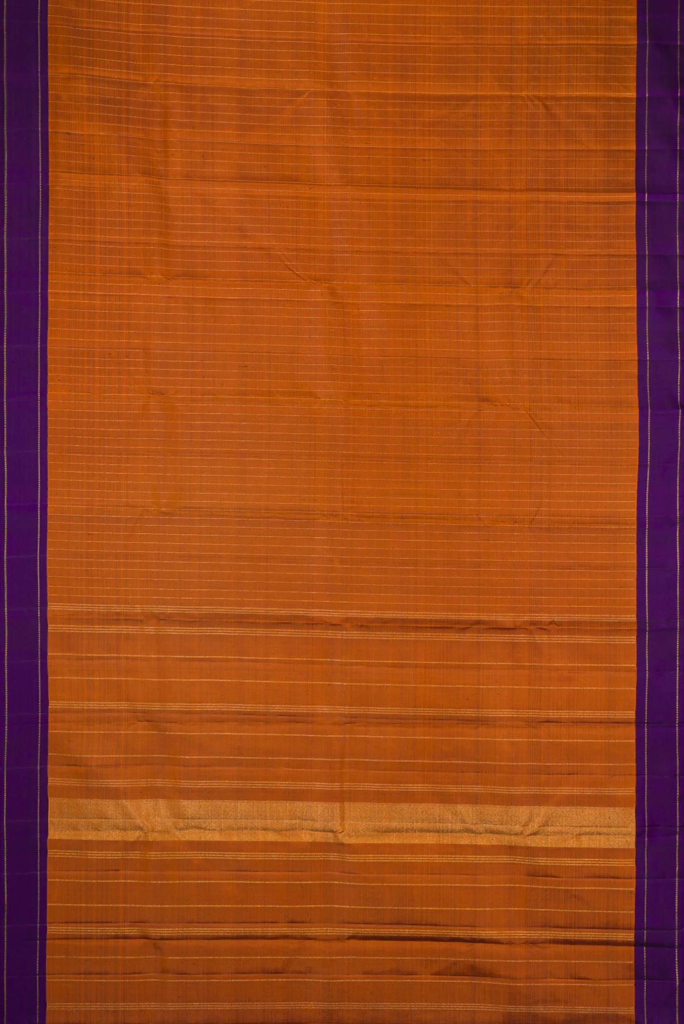 Pure Silk Pure Zari Brown Kanjivaram Saree - Image 6