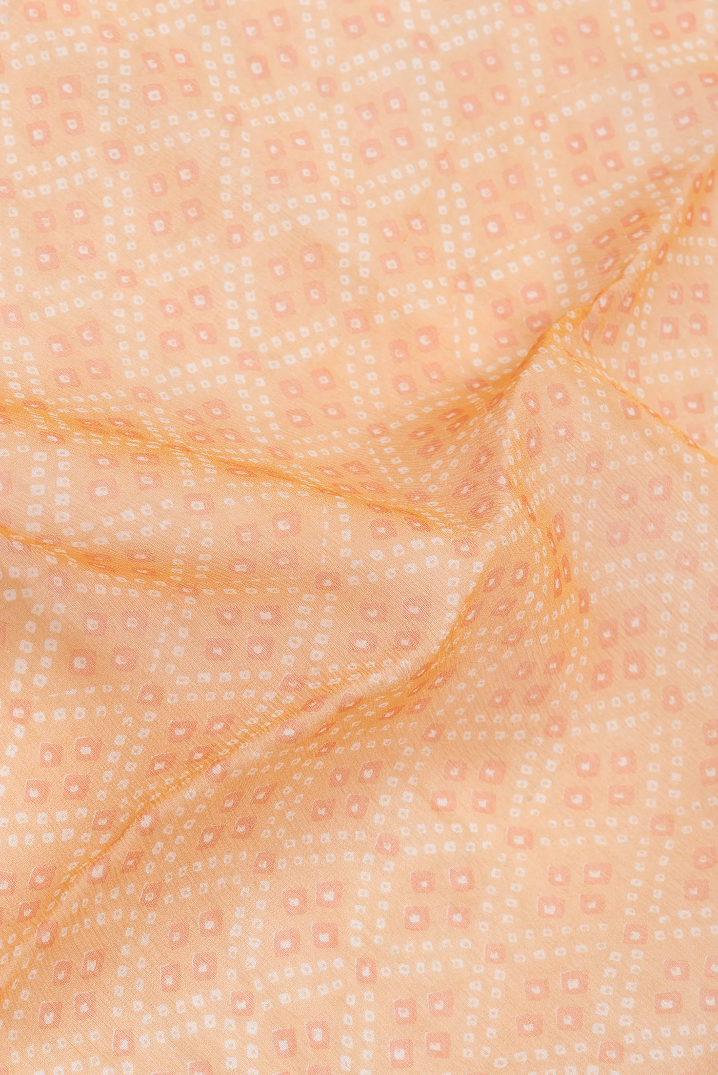 Orange Mysore Chiffon Saree - Image 2