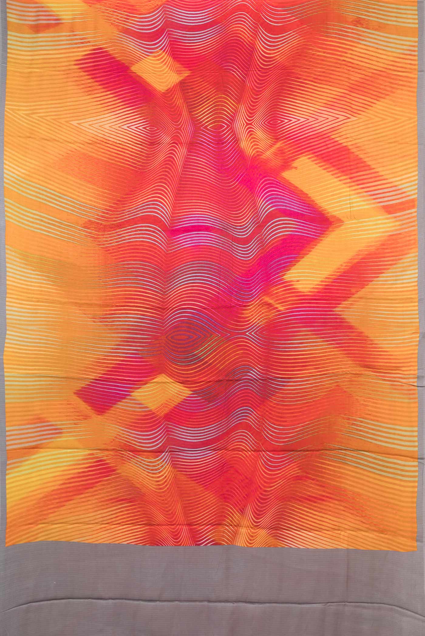 Multi Color Mysore Crepe Saree - Image 6