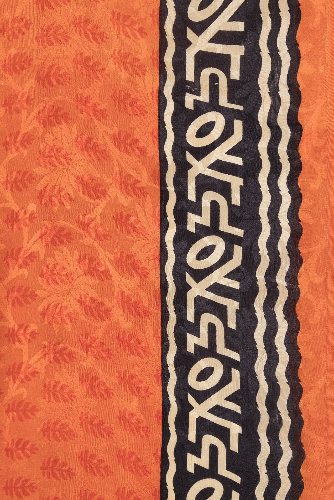 Orange Mysore Crepe Saree - Image 3
