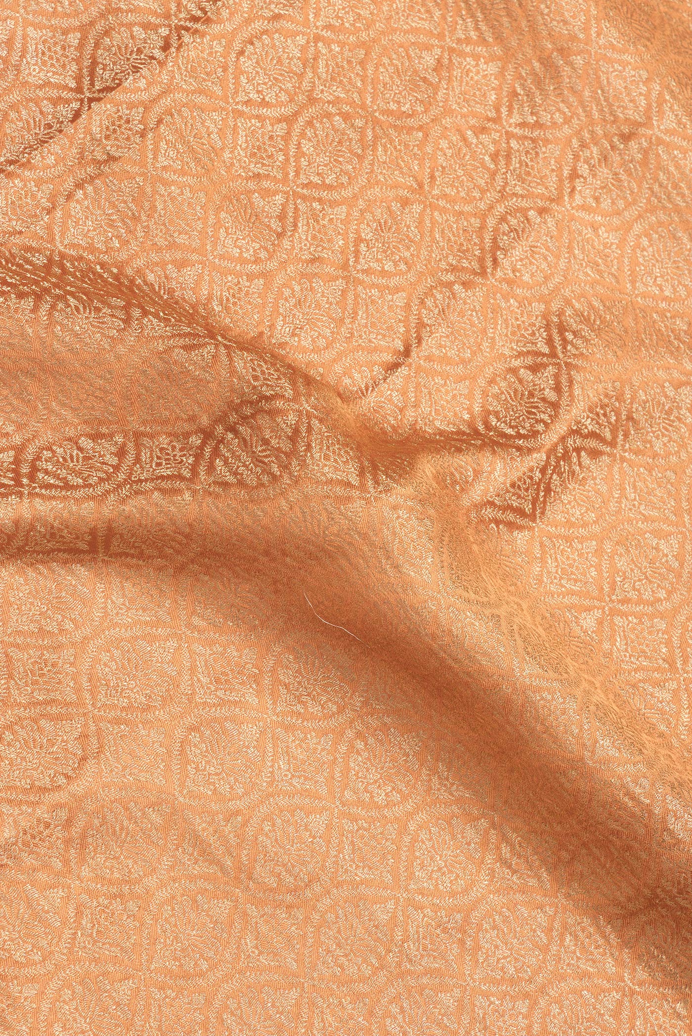Peach Mysore Crepe Saree - Image 2