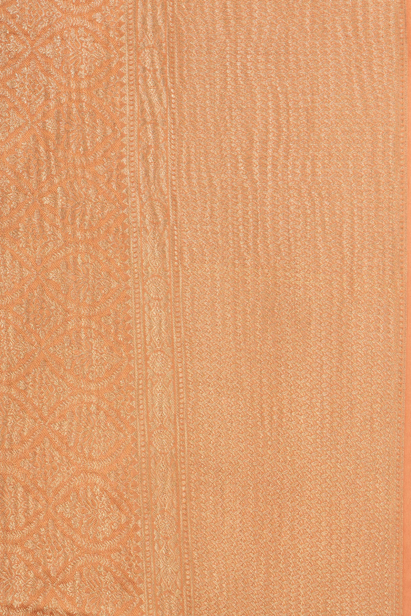 Peach Mysore Crepe Saree - Image 3